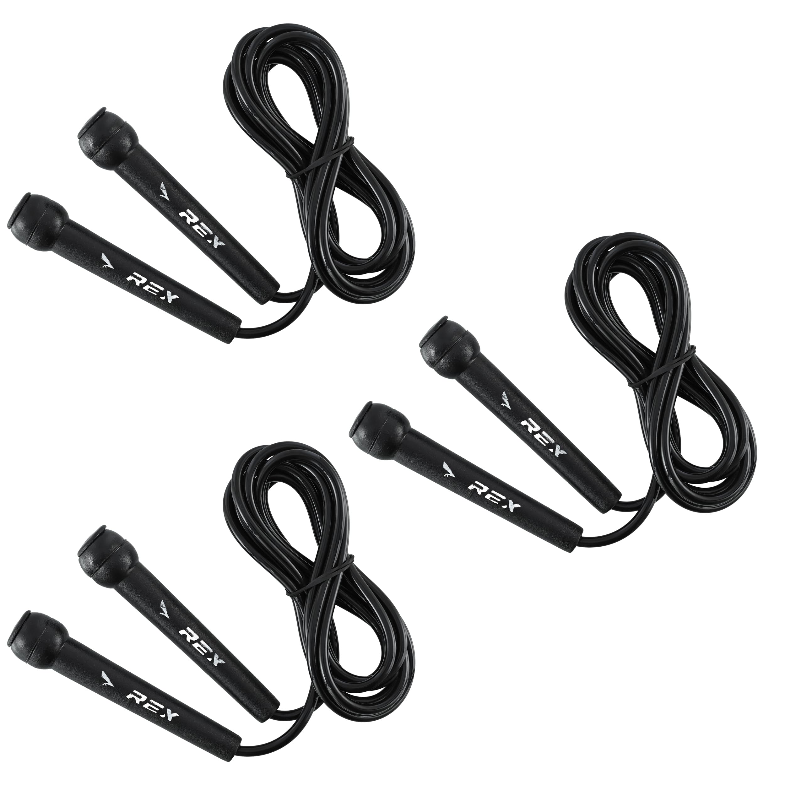 Rex Skipping Rope for Adults, Adjustable PVC Jump Rope for Fitness