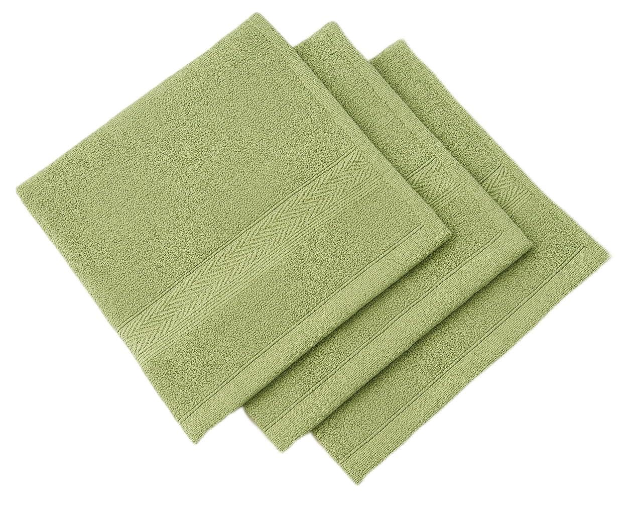 Dollar 3-Pack Cotton Face Towels - Soft & Absorbent -1
