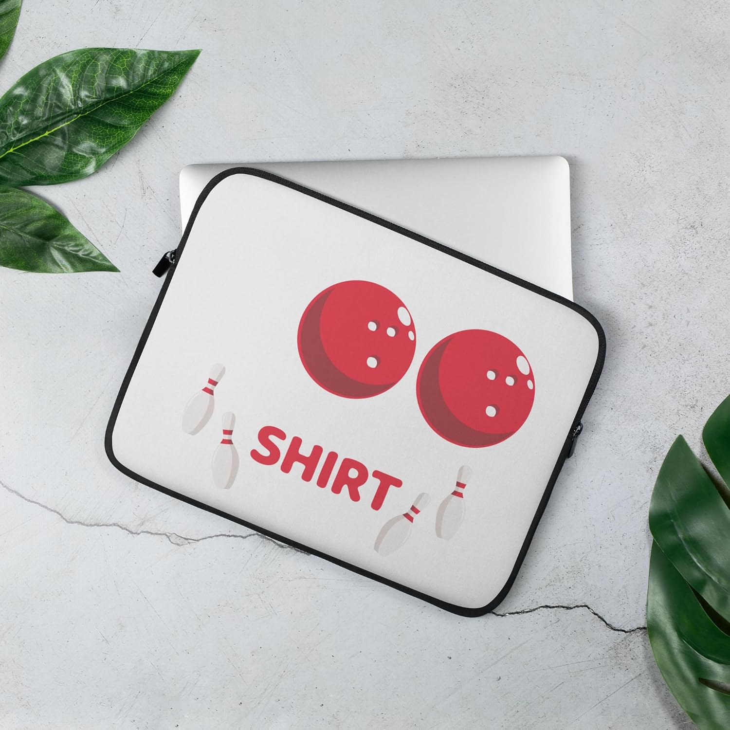 Funny Bowling 300 Score All I Got was This Sarcasm Humor Graphic Laptop Sleeve image 4