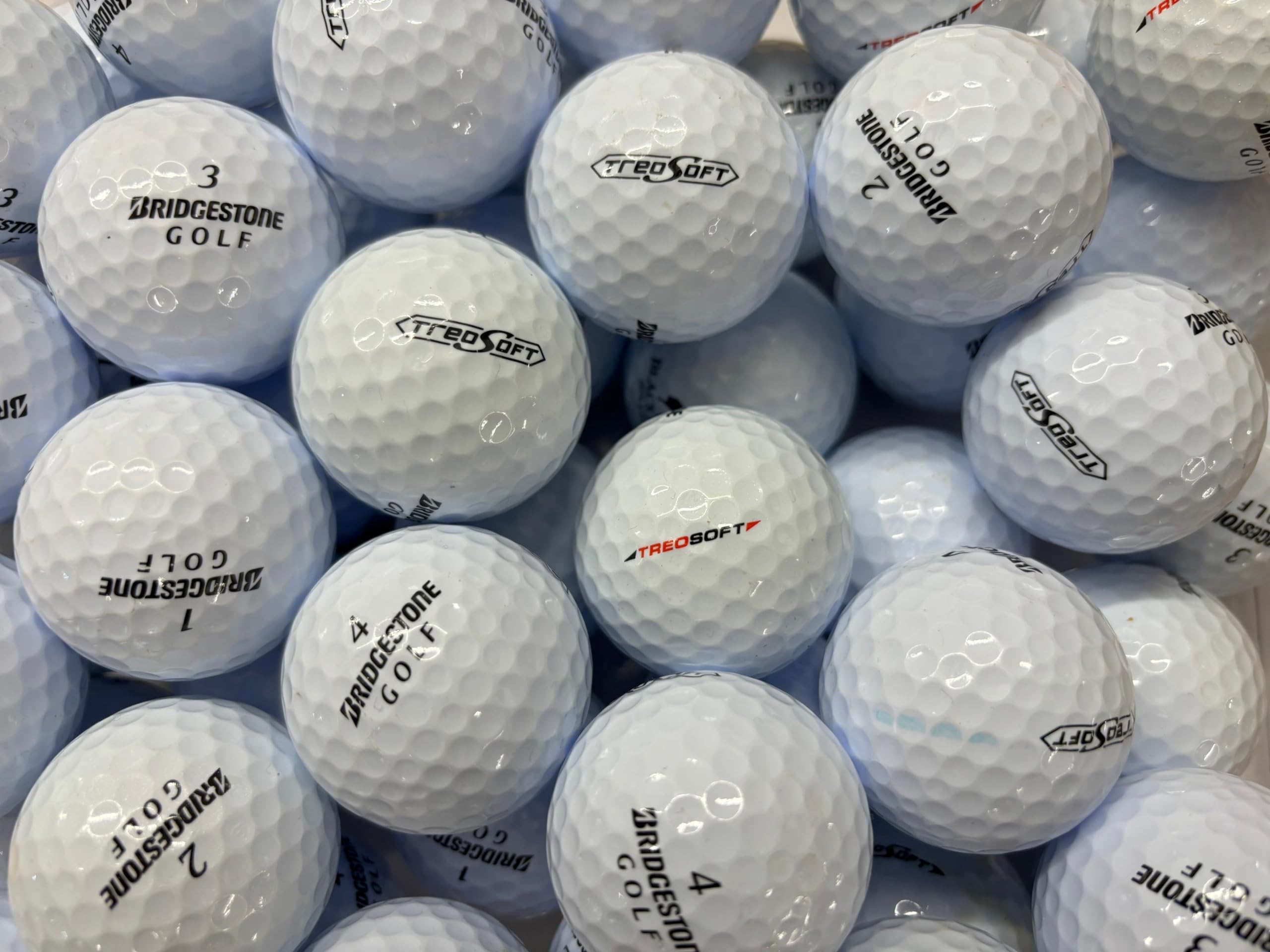 pro lake balls 24 Bridgestone Treosoft golf lake balls Pearl/Grade A (used not new)