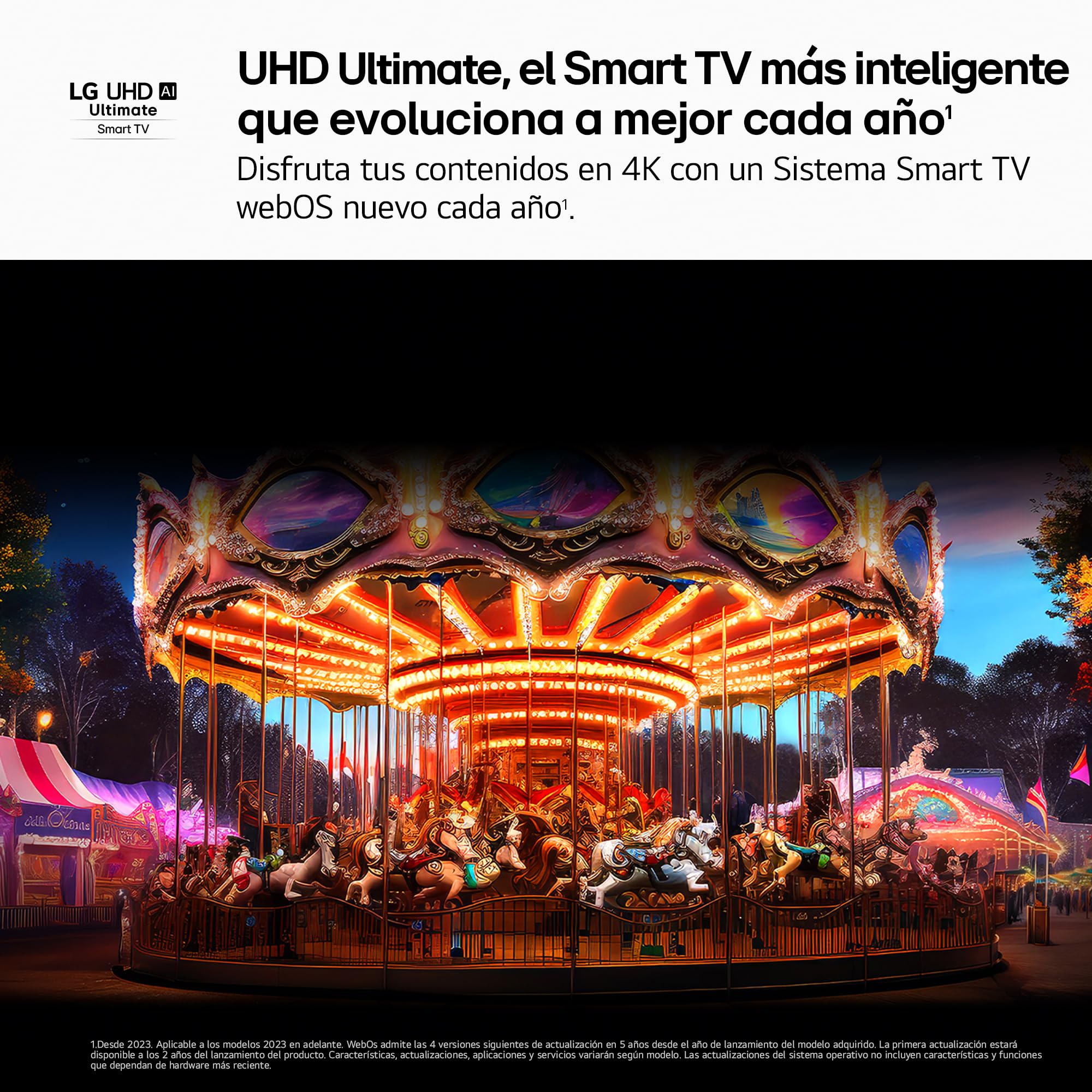 LG 43UA73006LA - TV 43", UHD 4K, WebOS 25, Ultimate IA, HDR10 Pro, Super Upscaling, Dolby Digital Plus, Google Assistant, Negro