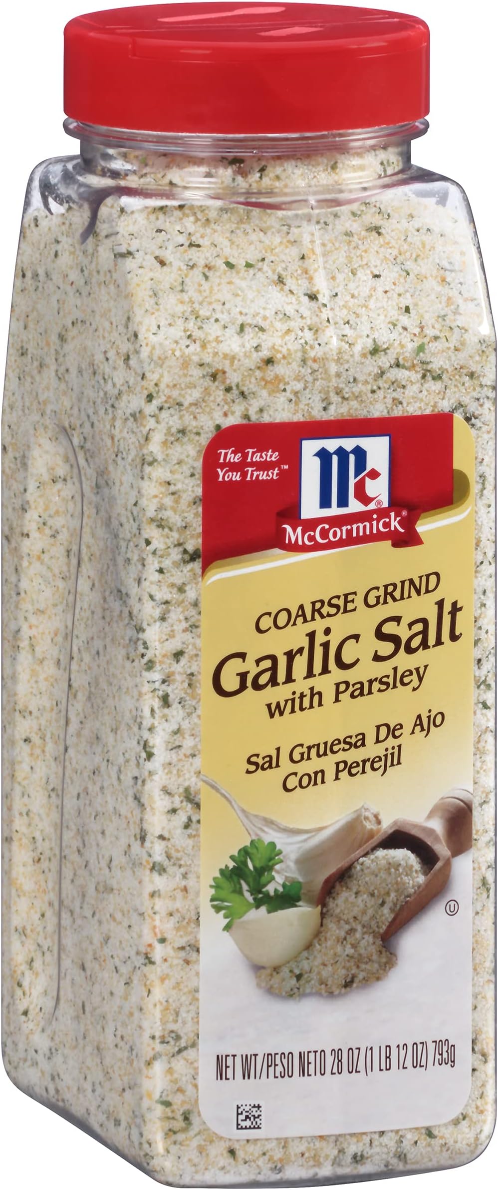 Coarse Grind Garlic Salt With Parsley, 28 oz