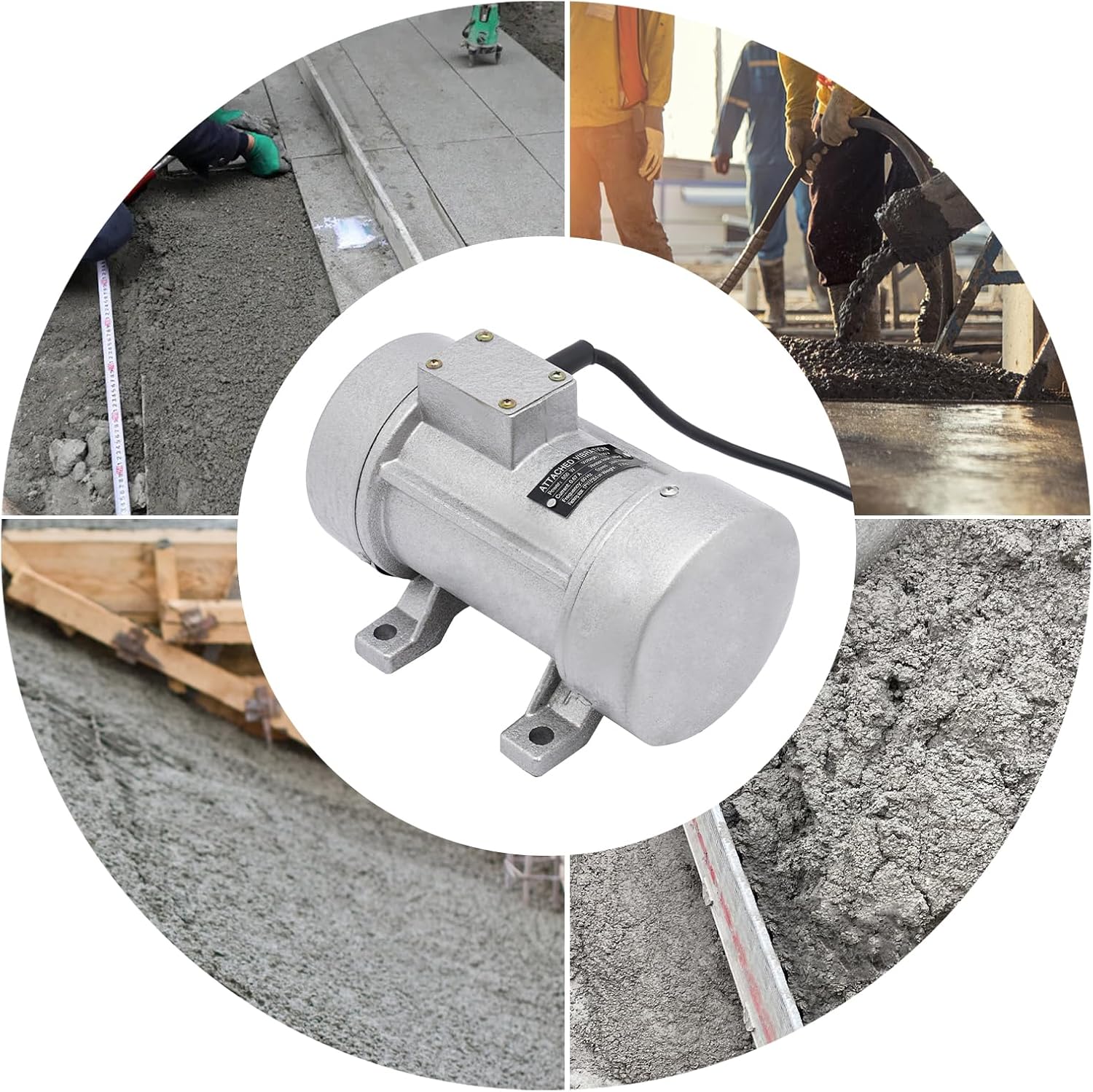 550W Concrete Vibrator Motor, 300kgf/700lbs 2840 r/min Concrete Vibrator Motor for Concrete Vibrating Table, Portable Concrete Vibrator Motor for Electric Power, Construction, Industries
