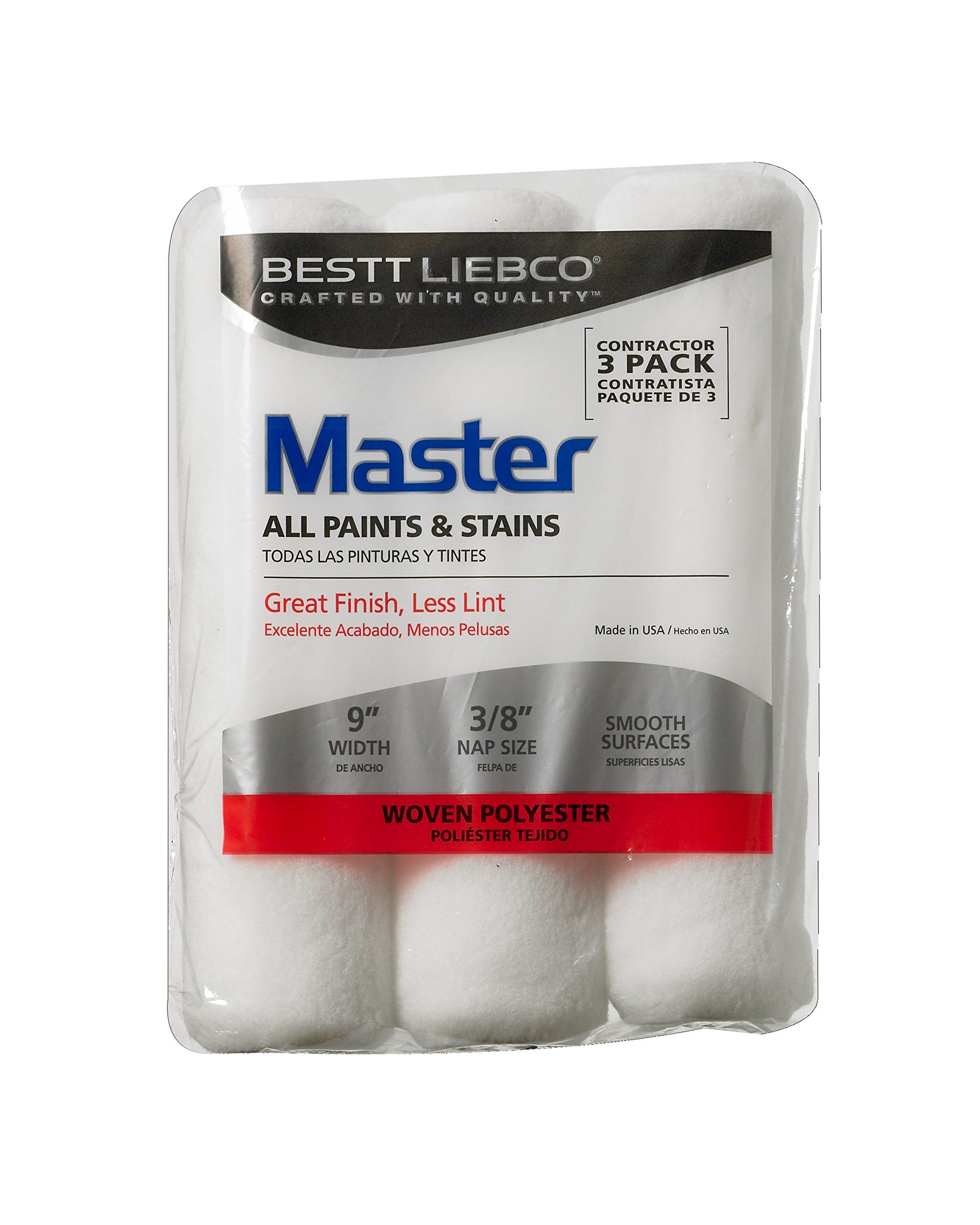 Roller Covers Woven Poly 9V38 9" X 3/8" 3-PK