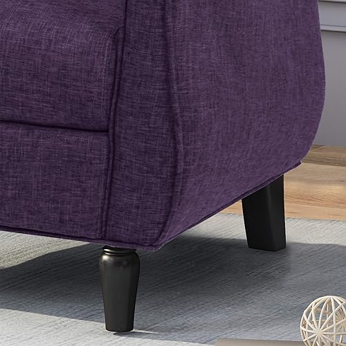 Miniatura 8 de Christopher Knight Home Crew - Sillón tradicional, tweed morado, marrón oscuro