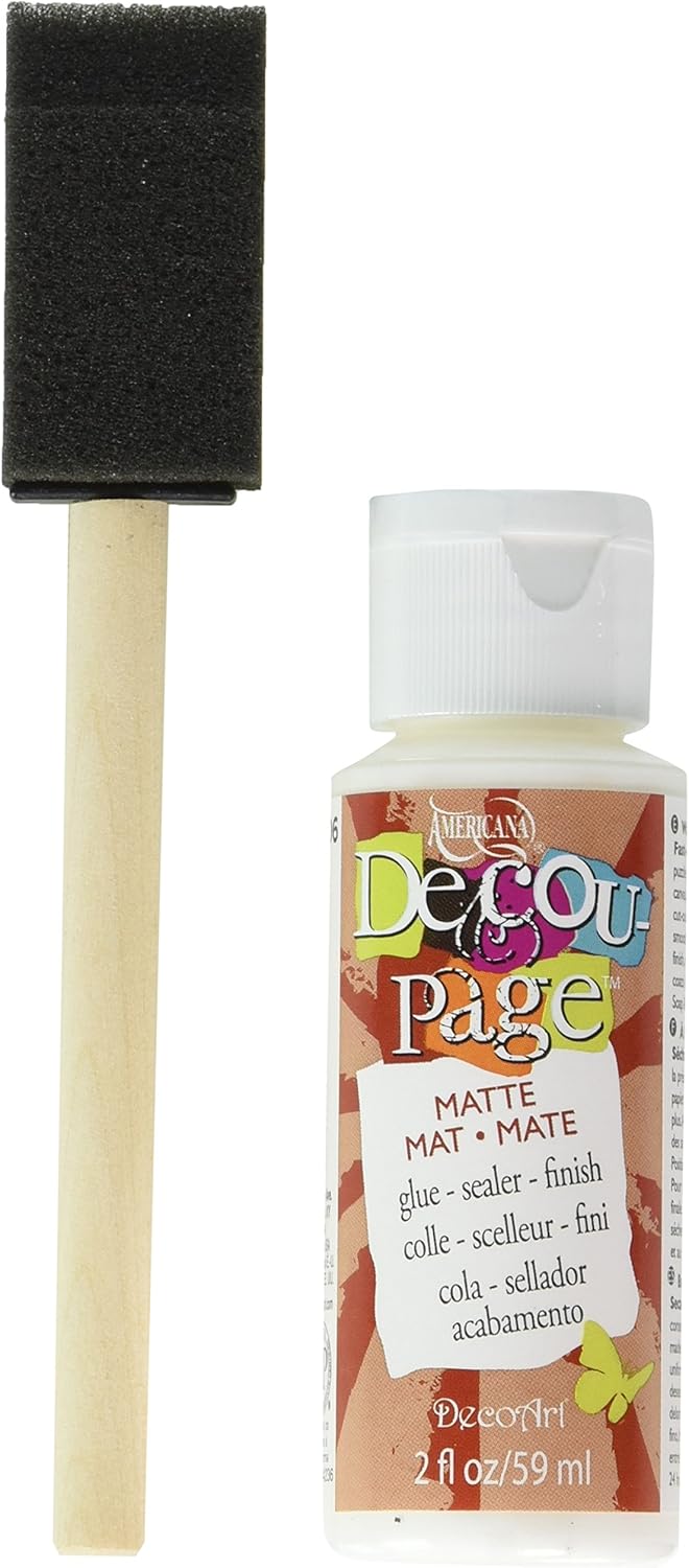 DecoArt Americana DecouPage Paint with Foam Brush, Matte