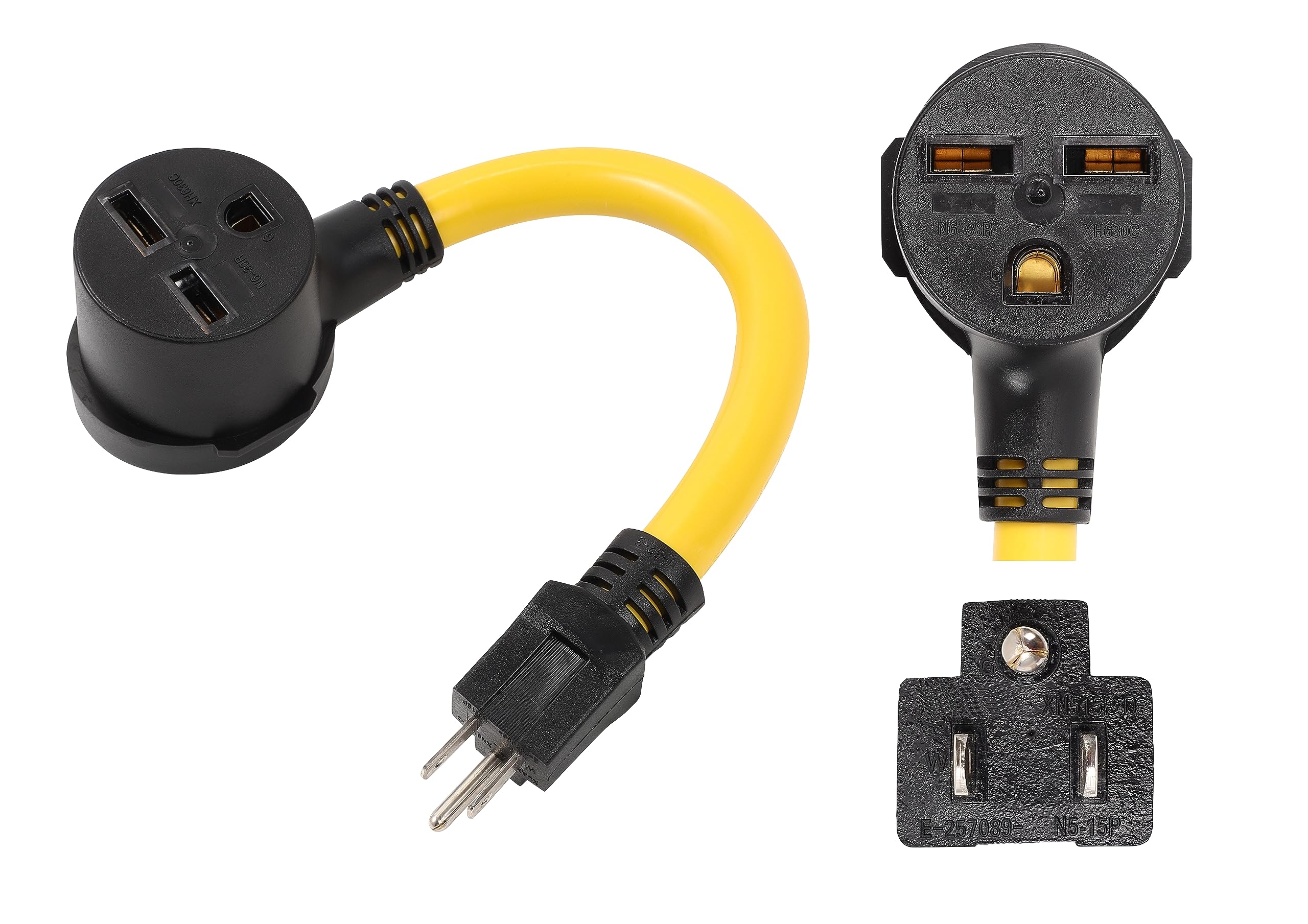 ONETAK NEMA 5-15P to 6-30R 120V 15 Amp 3 Prong Male Plug to 3 Prong ...