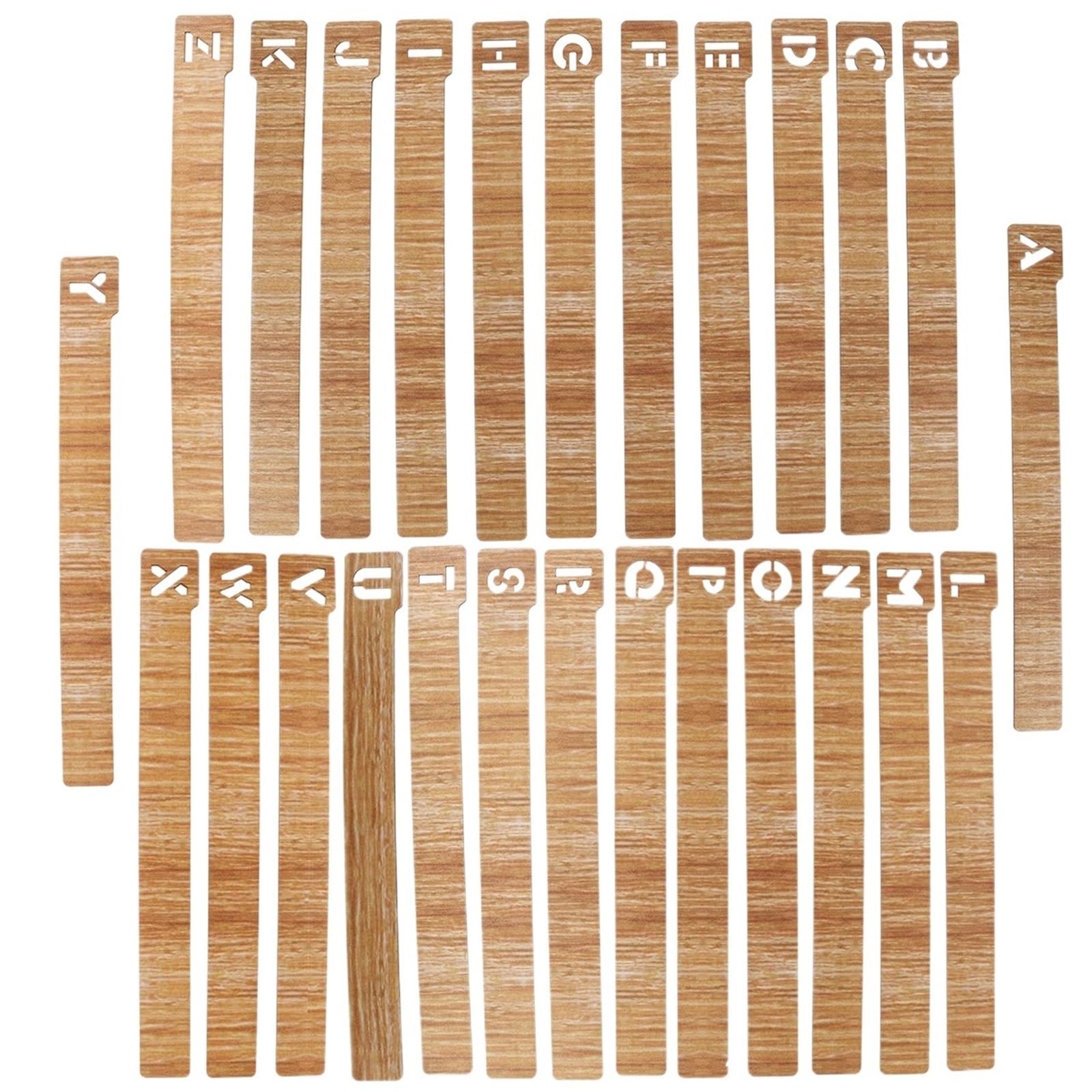 Marcapáginas Alfabeto de Madera for Libros 35 x 4 0,2 cm