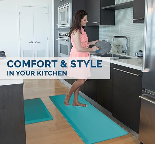 Miniatura 56 de ComfiLife - Alfombrilla antifatiga de 3/4 pulgadas de grosor para cocina o escritorio de pie, hogar u oficina, duradera, resistente a las manchas y