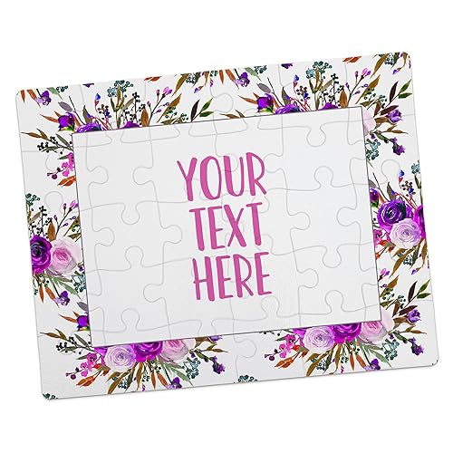 Create Your Own Puzzle - Personalized Pregnancy Announcement - Wedding Proposal Ideas - Custom Jigsaw Puzzle - Floral Design - CYOP0093