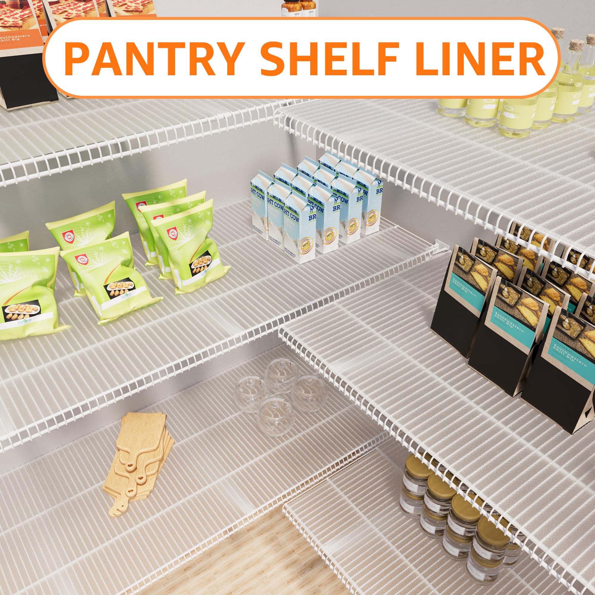 PaBUSIOr Shelf Liners - Protect & Organize Wire Shelves -2