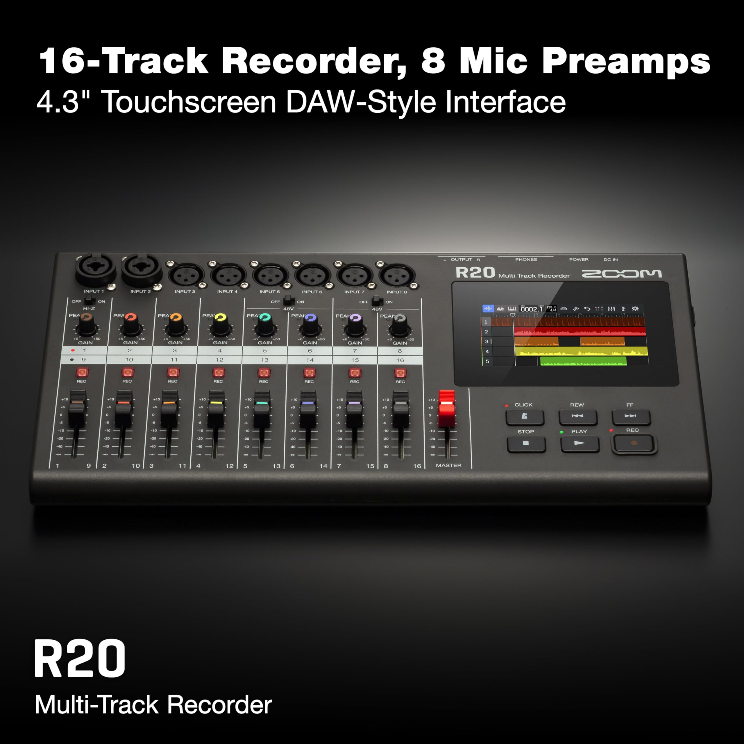 Amazon.co.jp: Zoom R20マルチトラック卓上レコーダー、タッチ