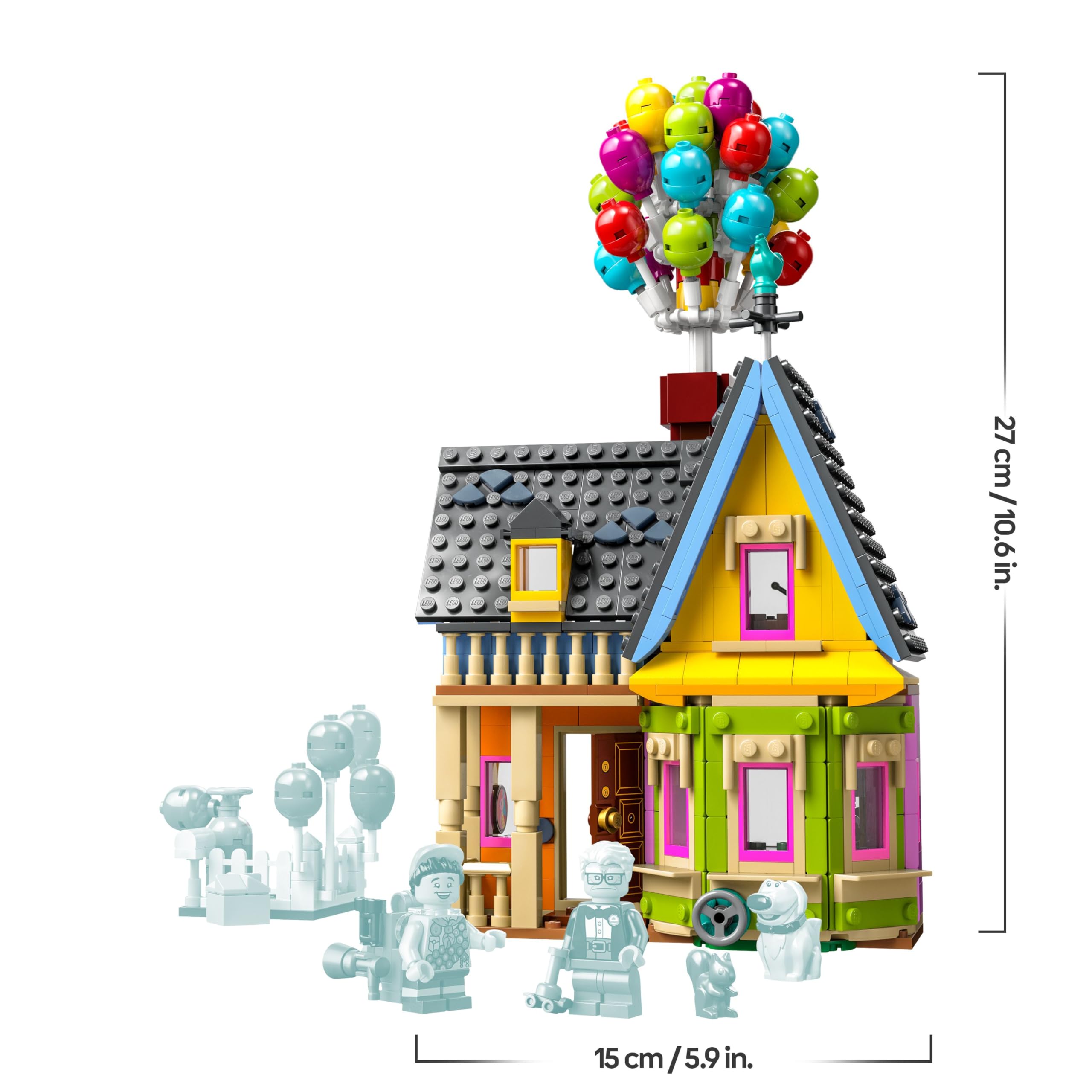LEGO Disney e Pixar Casa di “Up”, Modellino da Costruire con Palloncini e Figure di Carl, Russell e Dug, Giochi per Bambini e Bambine da 9 Anni, Idea Regalo Iconica, Giocattolo da Collezione 43217