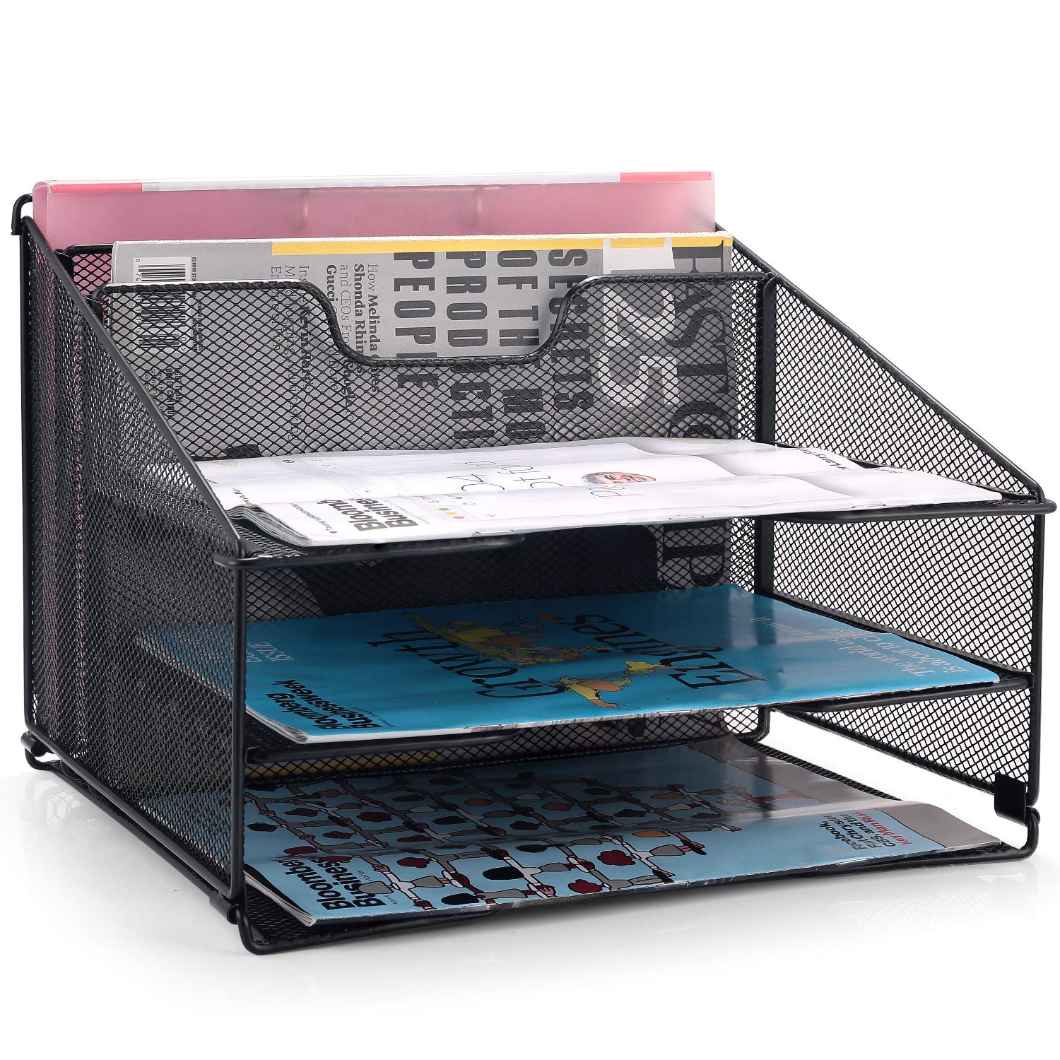 Samstar Mesh Desk File Organizer Letter Tray Holder, Desktop File