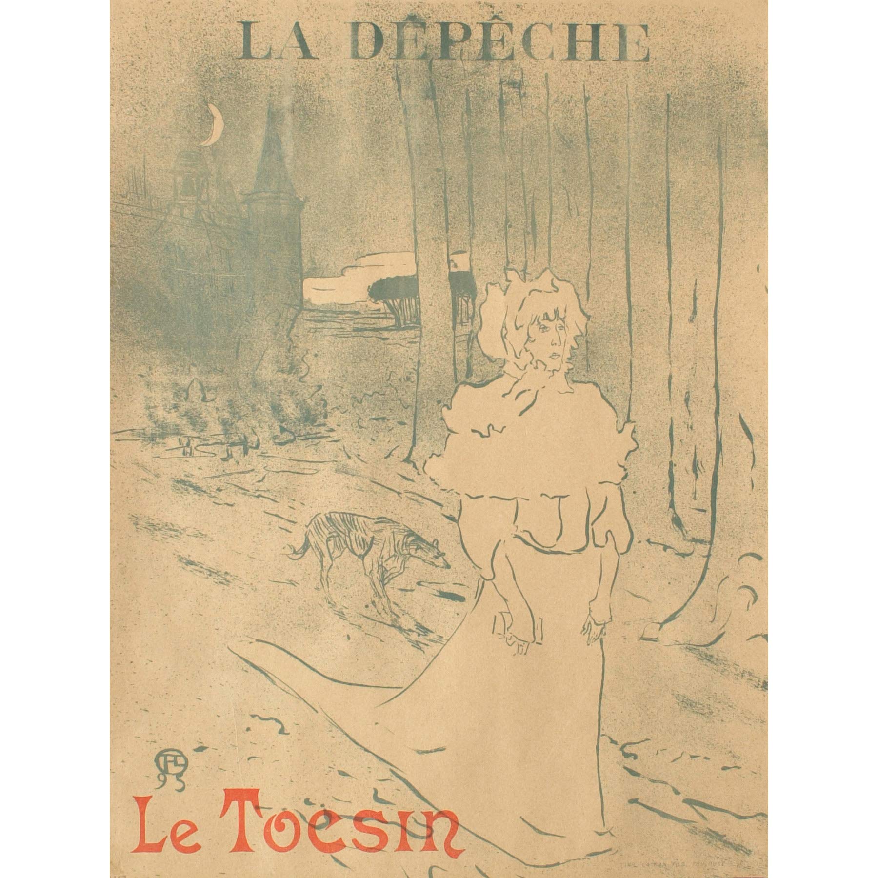 Toulouse Lautrec Le Chatelaine Ou Le Tocsin 1895 Premium Wall Art Canvas Print 18X24 Inch