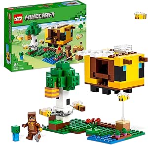 LEGO 21241 Minecraft Il Cottage dell’Ape, Modellino da Costruire della Fattoria, Giochi per Bambini, Bambine, Ragazzi e Ragazze con Bimbo Zombie e Animali Giocattolo, Idee Regalo