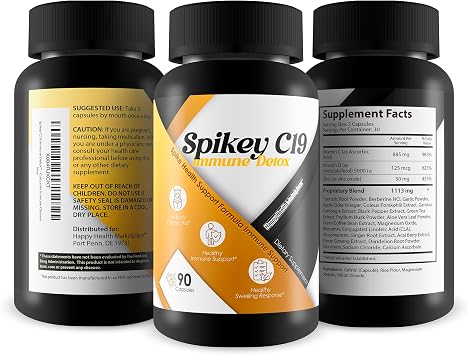 Spikey C19 Immune Detox - Our Best D Immune Spike Detox Spike Support Formula - Vitamin C Immunity Boost Pills - Feel The Wellness Spike Support The Wellness