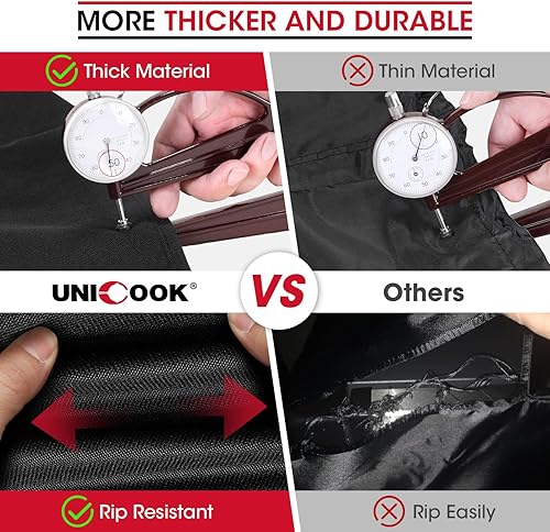 Miniatura 8 de Unicook Cubierta de plancha para parrilla Weber de 36 pulgadas, en comparación con la cubierta de parrilla Weber 3400030, resistente al agua,