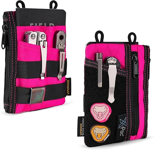 Miniatura 7 de VIPERADE VE18 EDC - Bolsa organizadora de bolsillo para hombres, bolsa organizadora de bolsillo EDC, 3 ranuras con 2 bolsillos con cremallera, bolsa