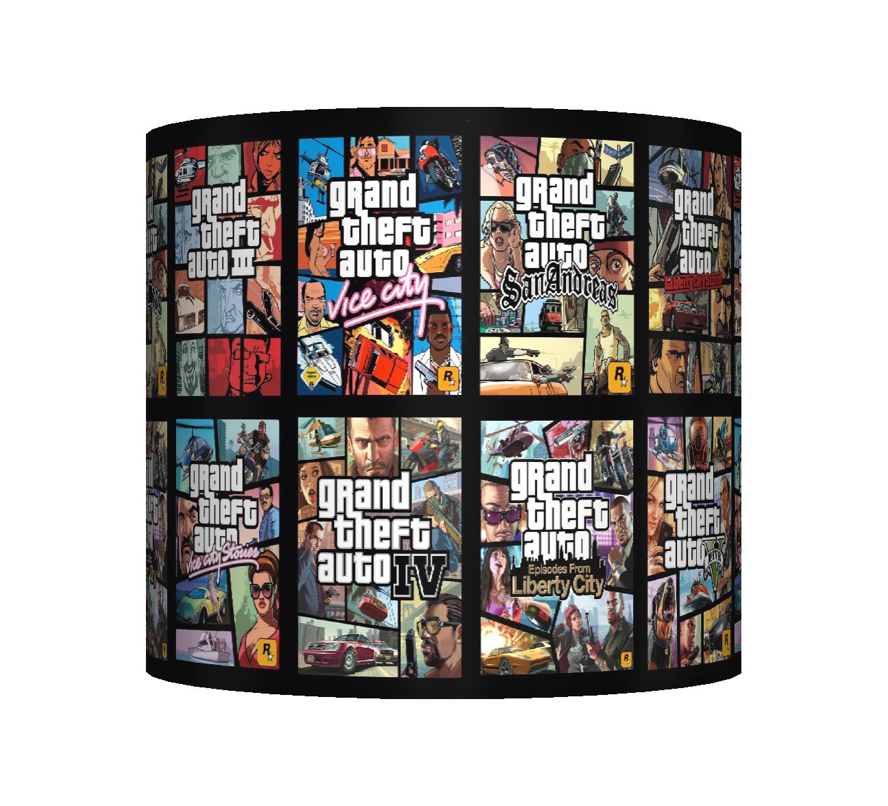 GTA - Ceiling LAMPSHADE - 10" Drum - Boys Bedroom LAMP Shade…