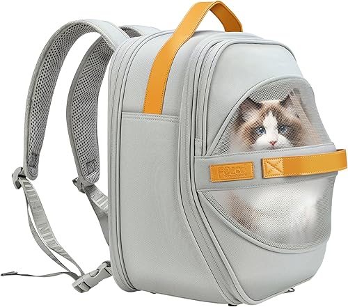 Pet Carrier Backpack - Breathable Mesh Soft Cat Carrier for Small Dogs and Cats -Travel Outdoor Cat Backpack Bag - airline approved Dog Carrier