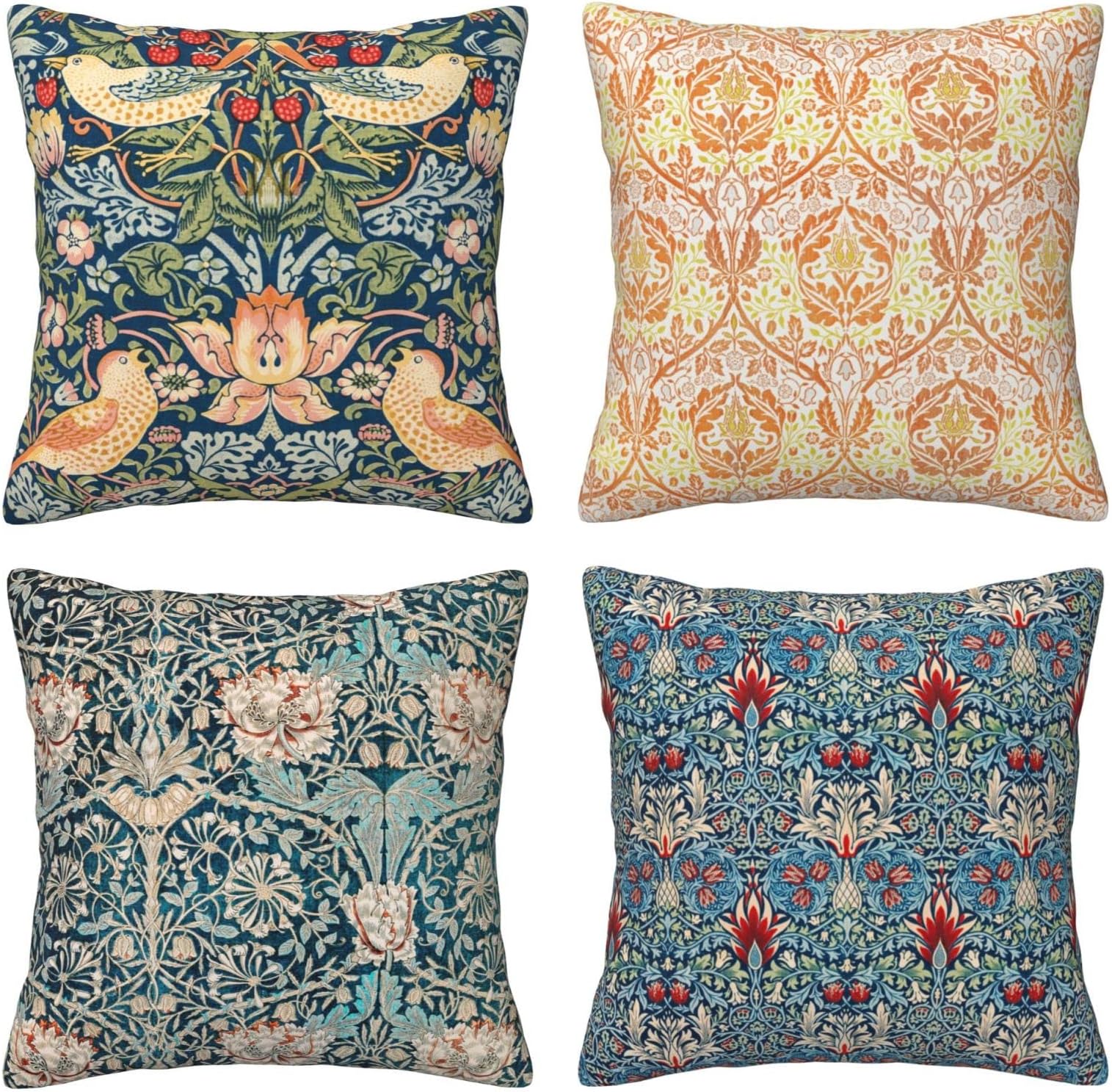 Riva Paoletti Zurich Cushion Cover - Champagne Cream - Decorative Floral Jacquard Design - Piped Edges - Reversible - 100% Polyester - 55 X 55Cm (22" X 22" Inches) - Designed In The Uk