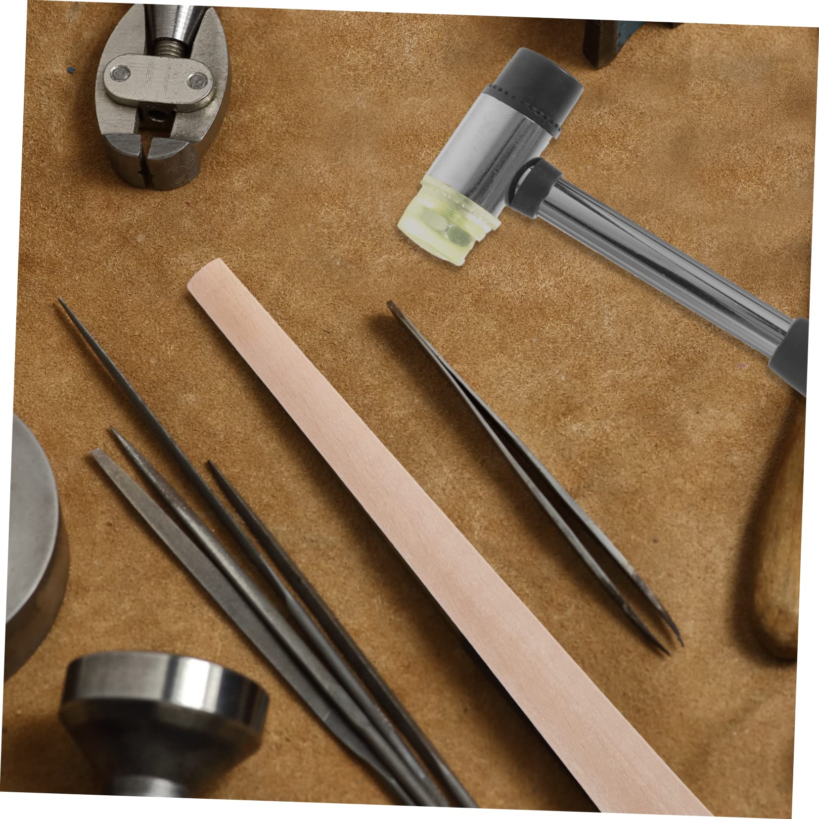 TOPPERFUN Juego de Mandriles para Reparación de Anillos, Ajustador Ligero de Madera y Metal para Joyería, Adecuado para Bricolaje y Tiendas Profesionales