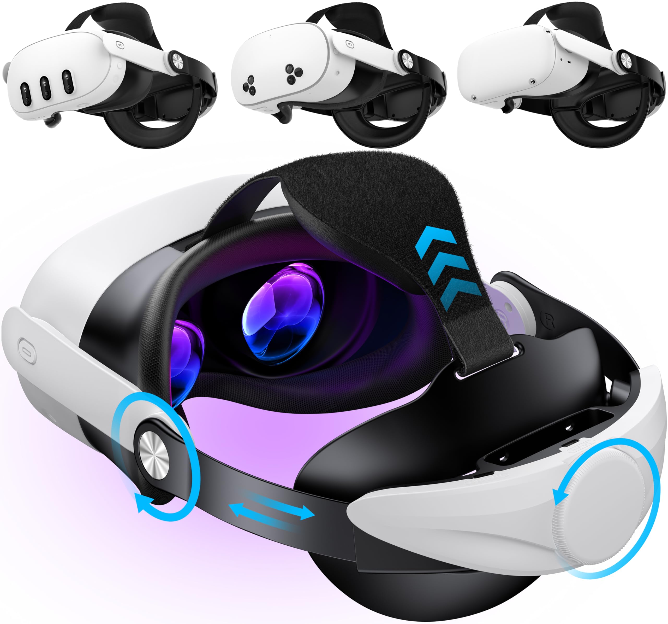 Kawaye Head Strap for Meta Quest 3S/3/2, Adjustable VR Headset Strap for Better Support&amp;Comfort