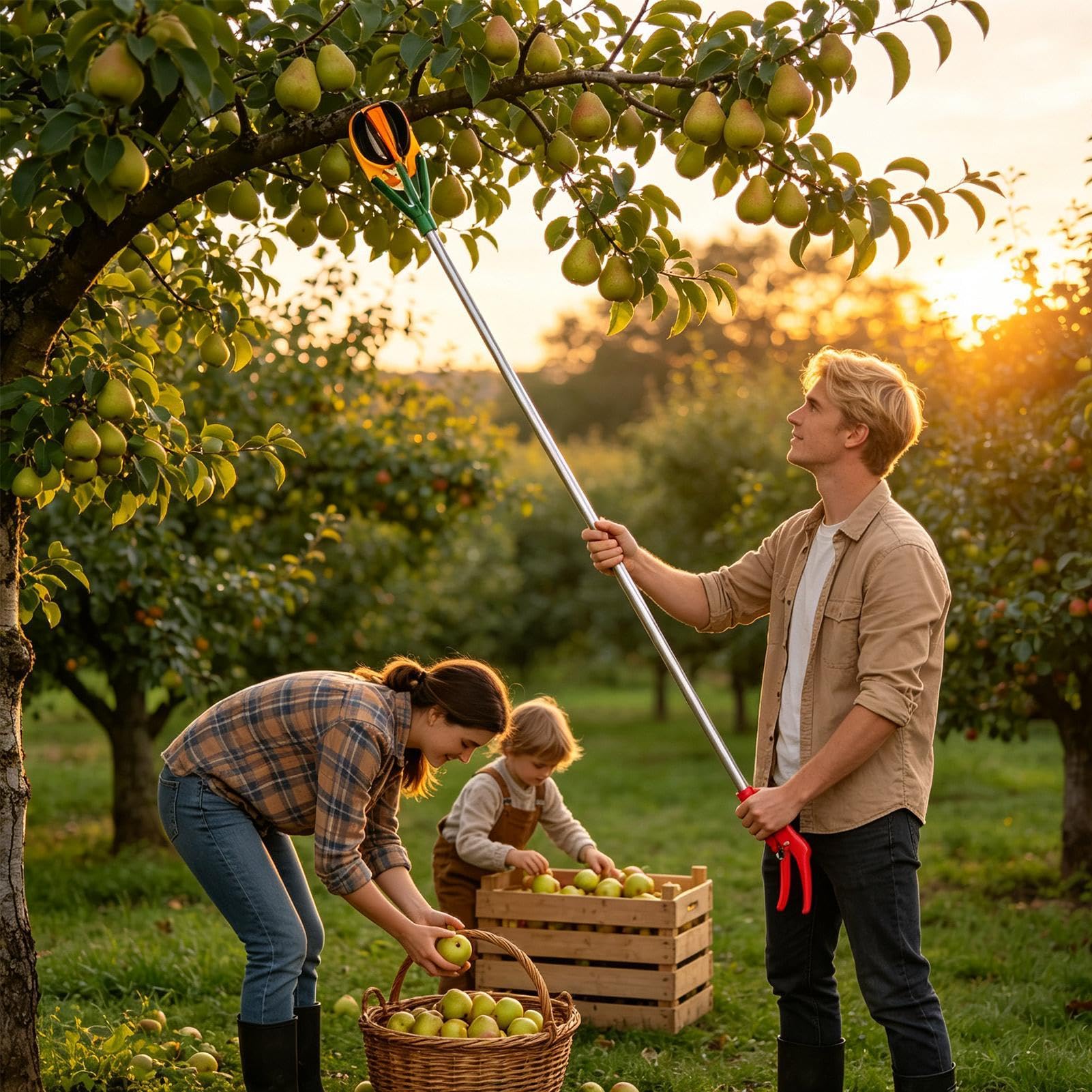 Tige ramasse-fruits outil pour la récolte de fruits de verger