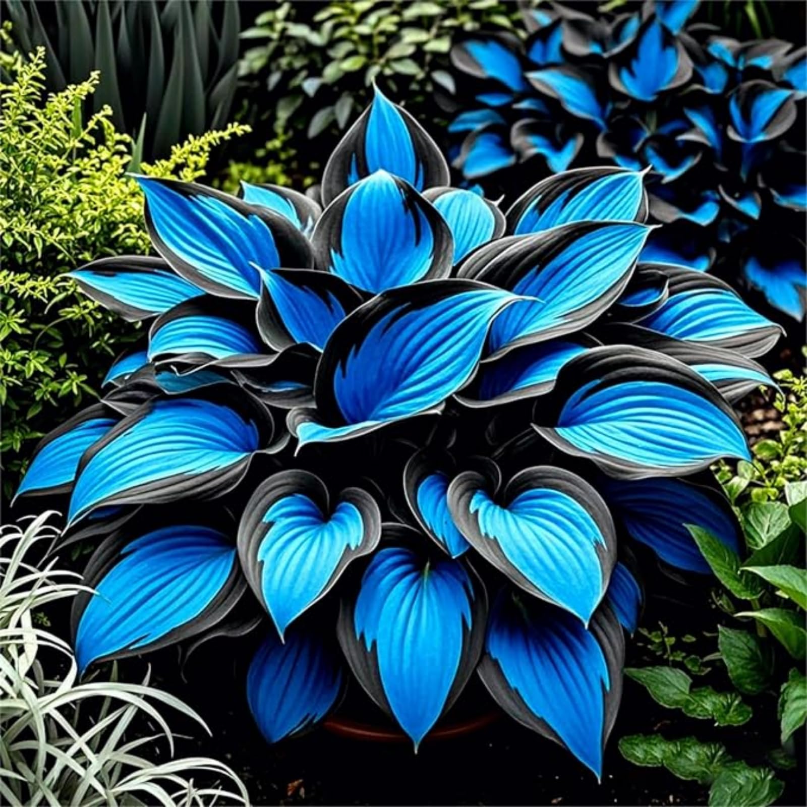 Midnight Blue Hosta Bulbs, Perennial Low Maintenance, Excellent Display -6 Bulbs-H