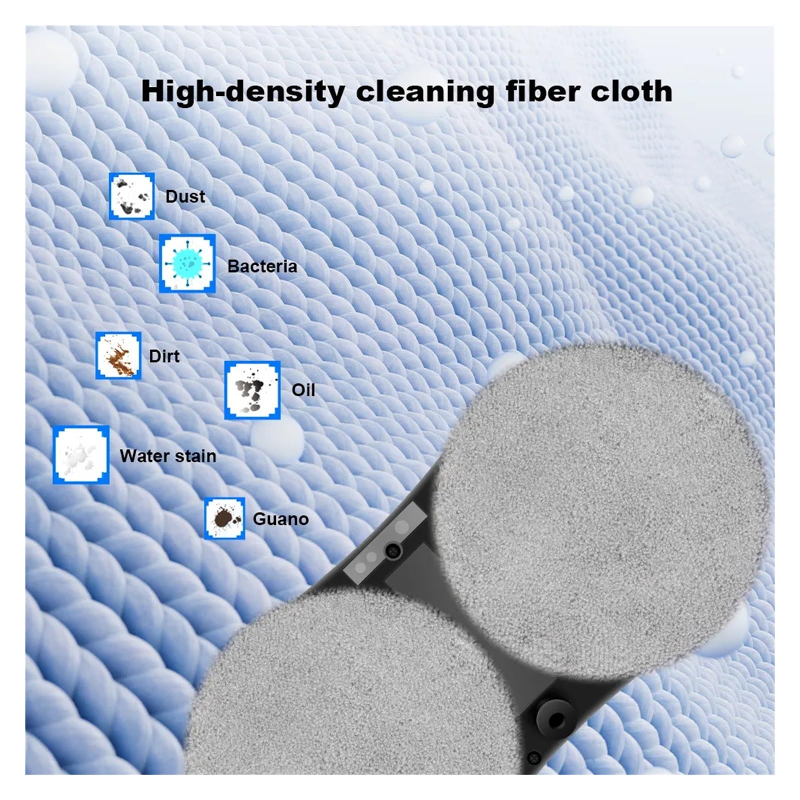 Robot Lavavetri, Spruzzatura d'Acqua, Robot Aspirapolvere Ultrasottile for La Pulizia delle Finestre, Limpiacristali for Vetri Elettrici, Telecomando Pulizia Profonda (Color : White)