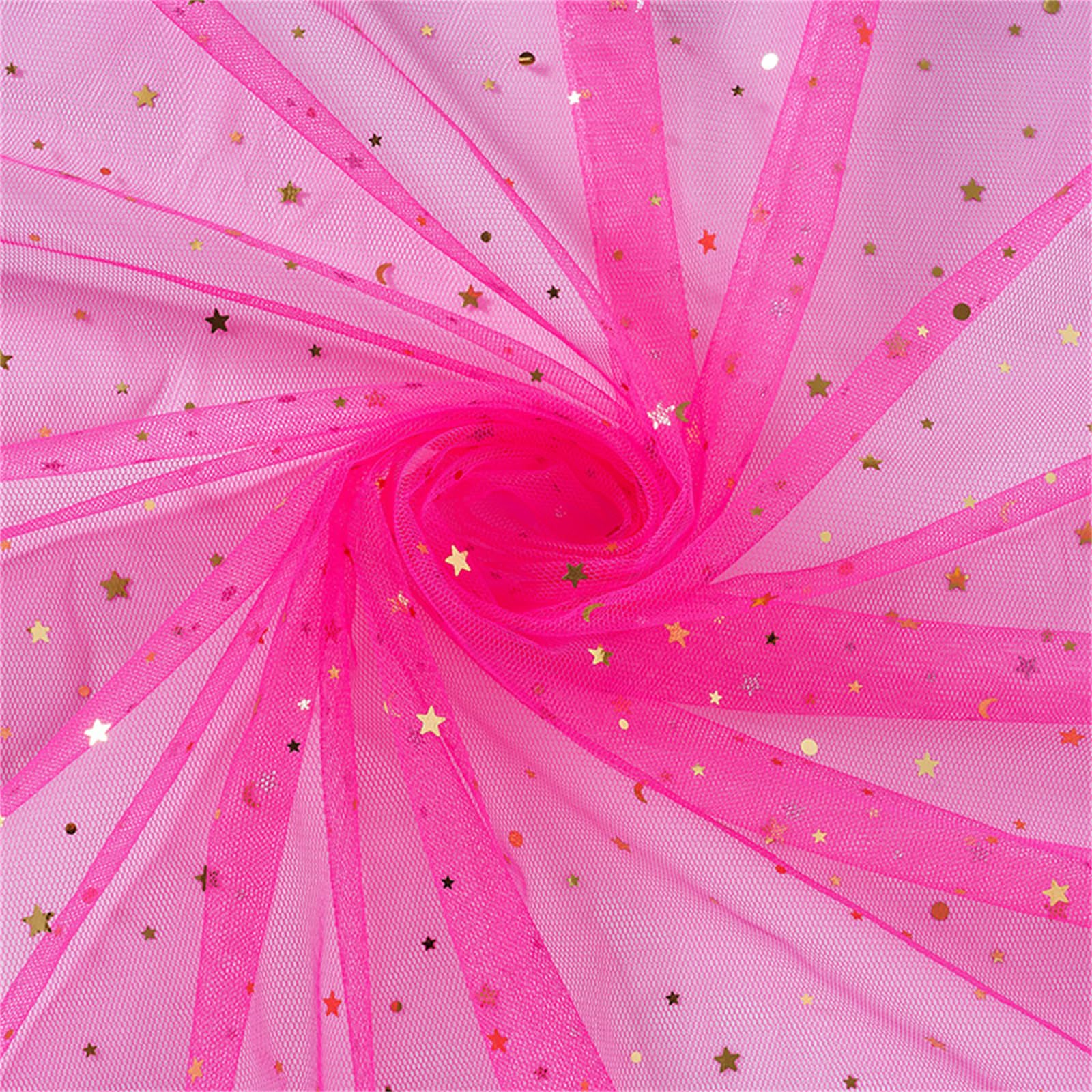 Xinsheinelry Twinkling Starry Sheer Gauze 3.68Mx1.6M for Decor Sewing and Costumes Breathable Fabric Sewing Fabric