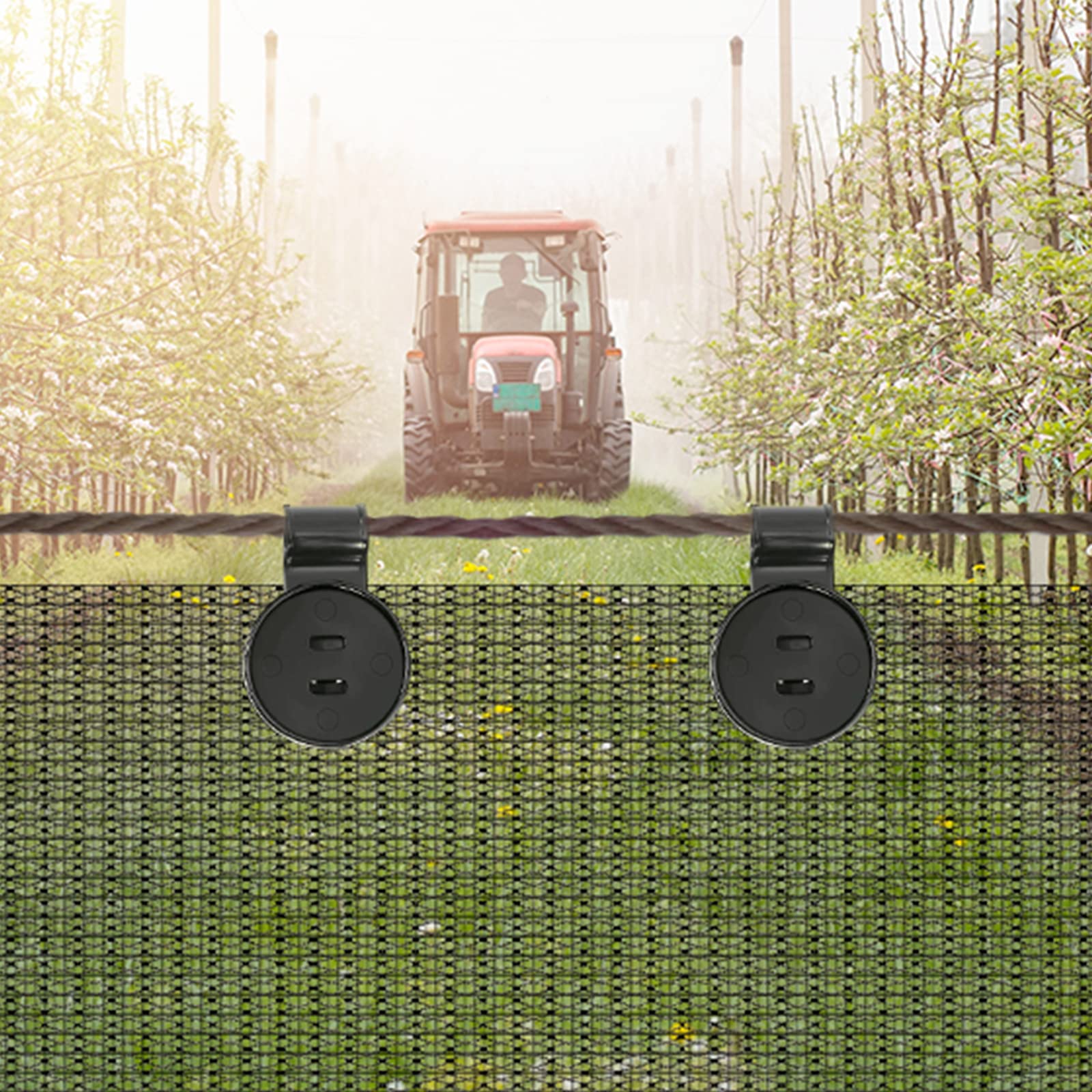 Lot De 50 Clips Pour Filet De Jardin - Fixation Filet Ombrage, Anti-Oiseaux Et Protection Plantes - Polyéthylène Robuste