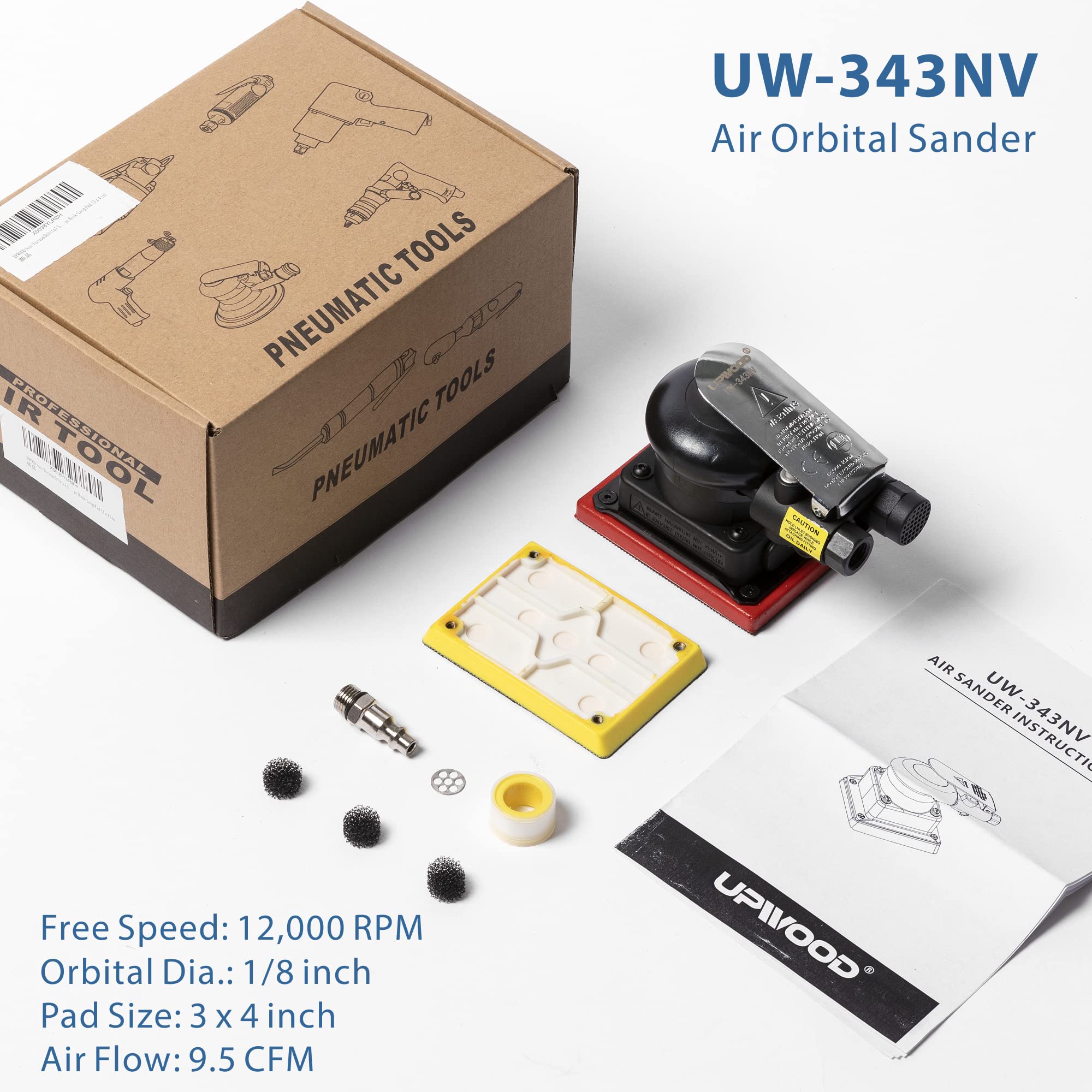 エアウィーヴ ボーグ mini Non-Vacuum Orbital Air Sander, Mini Jitterbug Sander 3 in x