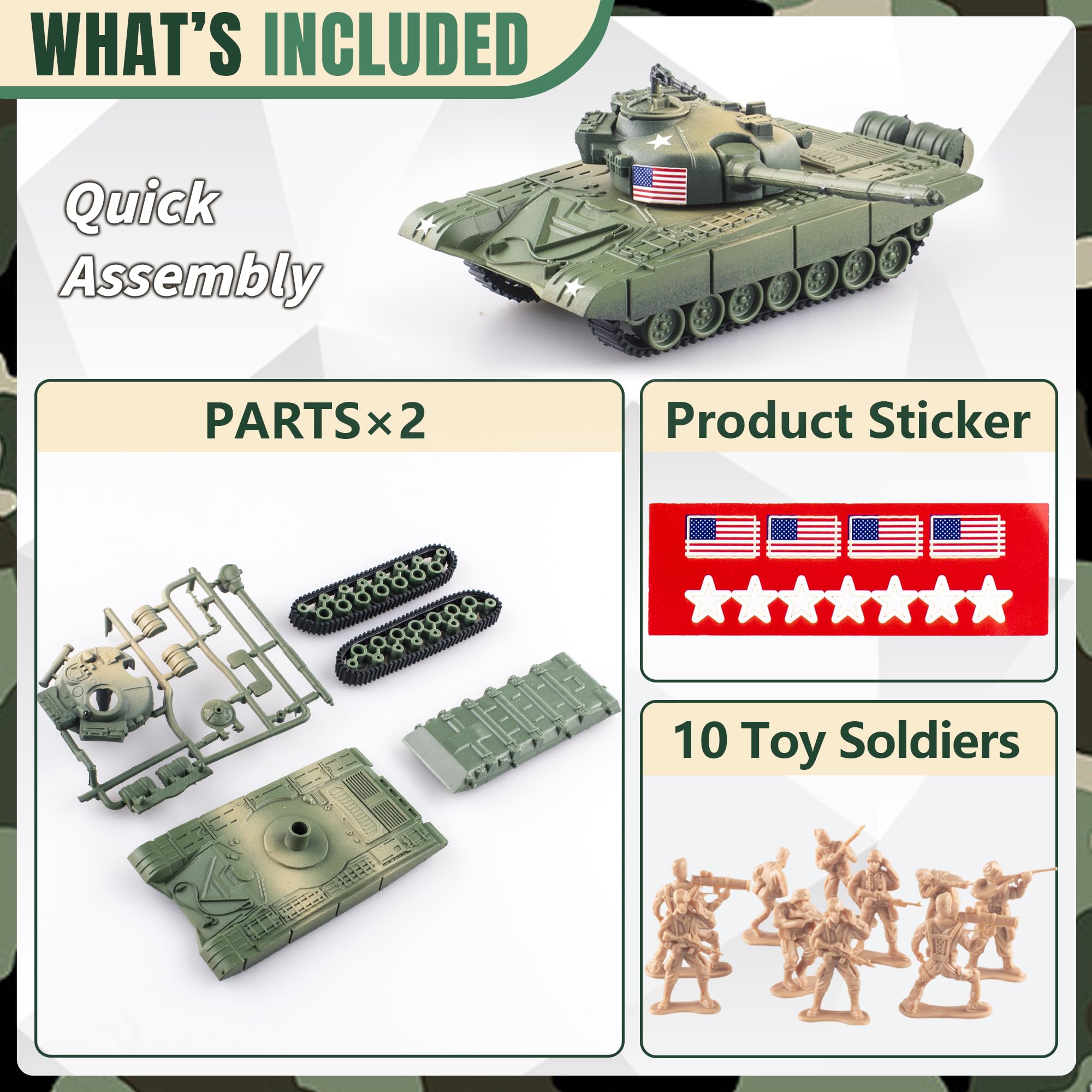 Amazon.co.jp: MaozyHomie 1:72 アメリカ陸軍戦車と陸軍メンズ