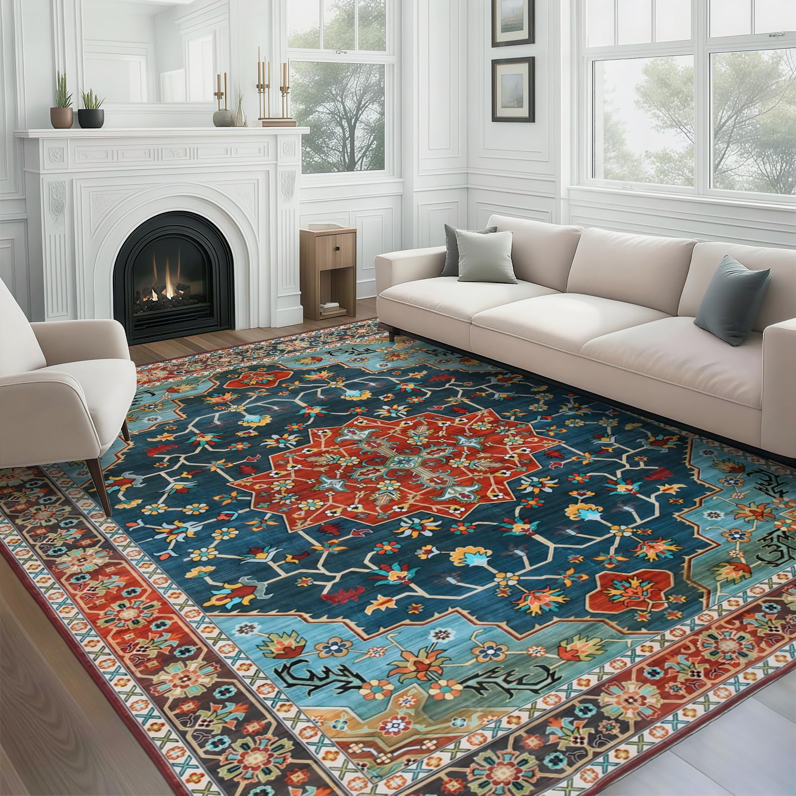 WILLSUN Washable Area Rugs