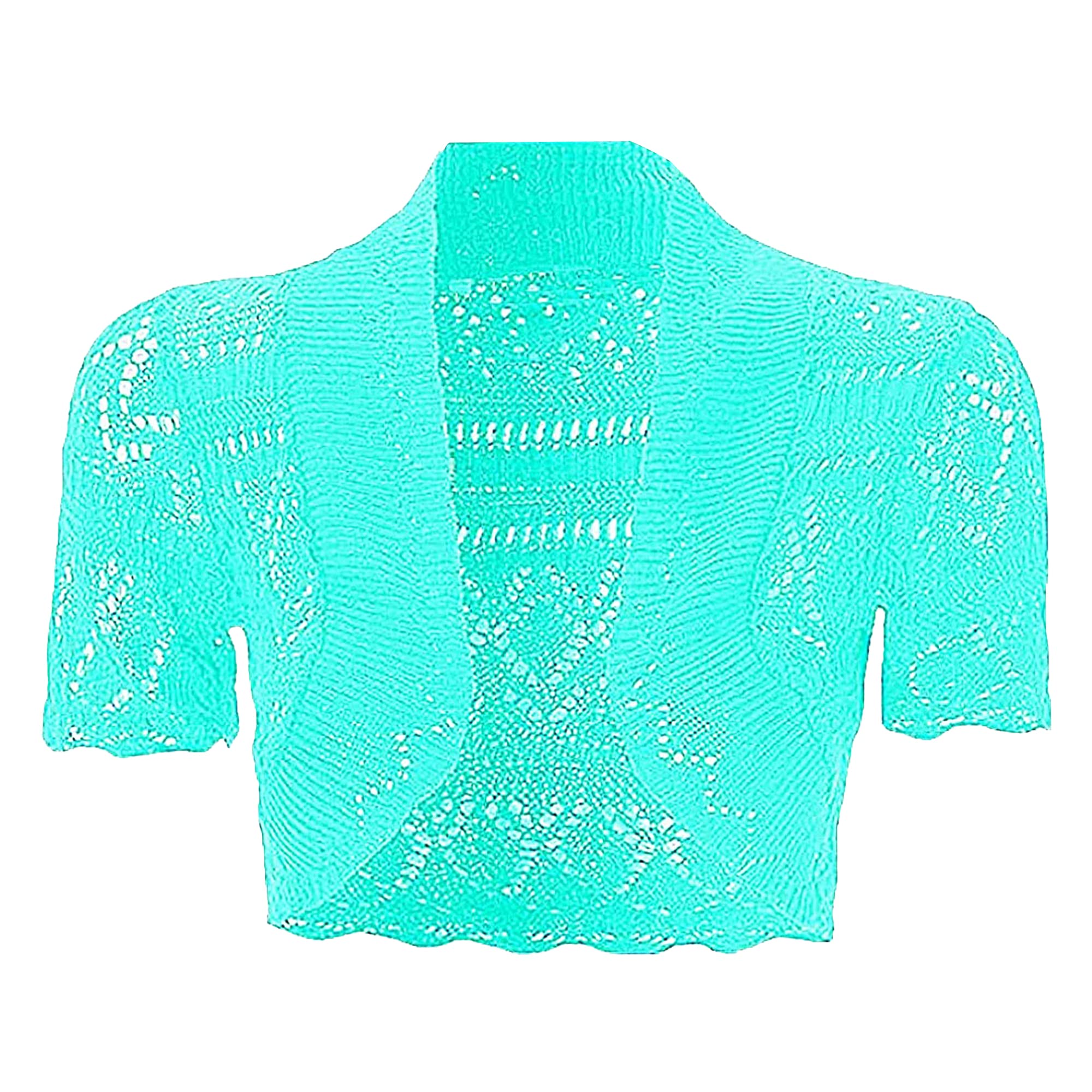 Gal Moda | Little Girl Short Sleeve Cardigan Shrugs in Knitted Pointelle | Cardigan Sweater Elegant Shrugs for Kids