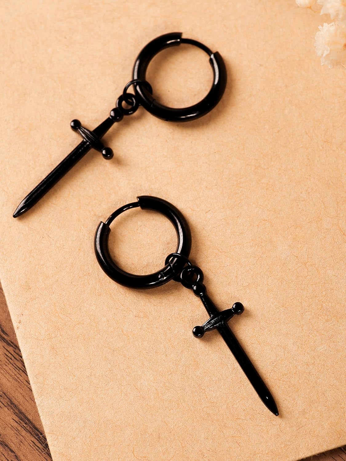 Sacina Gothic Black Sword Earrings, Dagger Knife Earrings, Christmas New Year Jewelry Gift For Women - Image 6