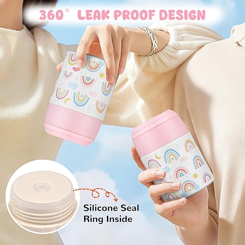 Miniatura 6 de Termo de sopa de 10 onzas para comida caliente para niños, contenedor de comida aislado con boca ancha de cuchara, acero inoxidable, a prueba de