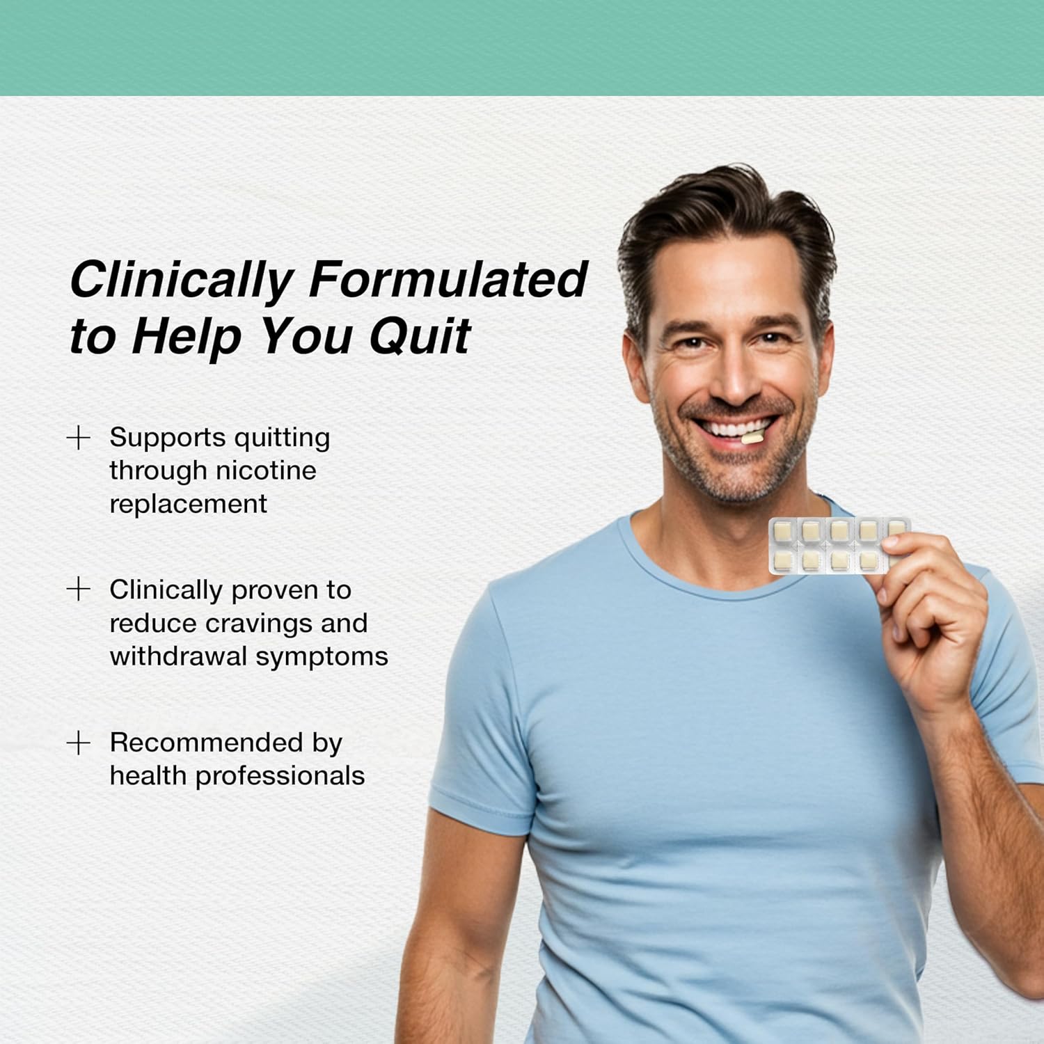 LUCY™ NRT Nicotine Gum, Stop Smoking Aid, Mint Flavor, 4mg 100-Count