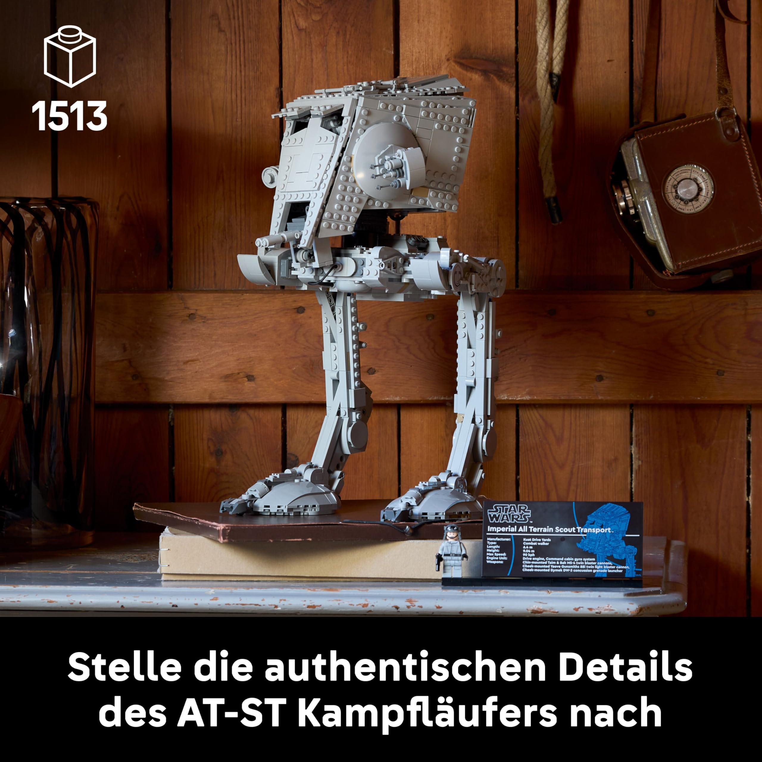 LEGO Star Wars AT-ST Kampfläufer - Bauset für Erwachsene - UCS Modell zum Ausstellen mit Minifigur & Informationstafel - Sammlerstück & Geschenk für Fans - 75417