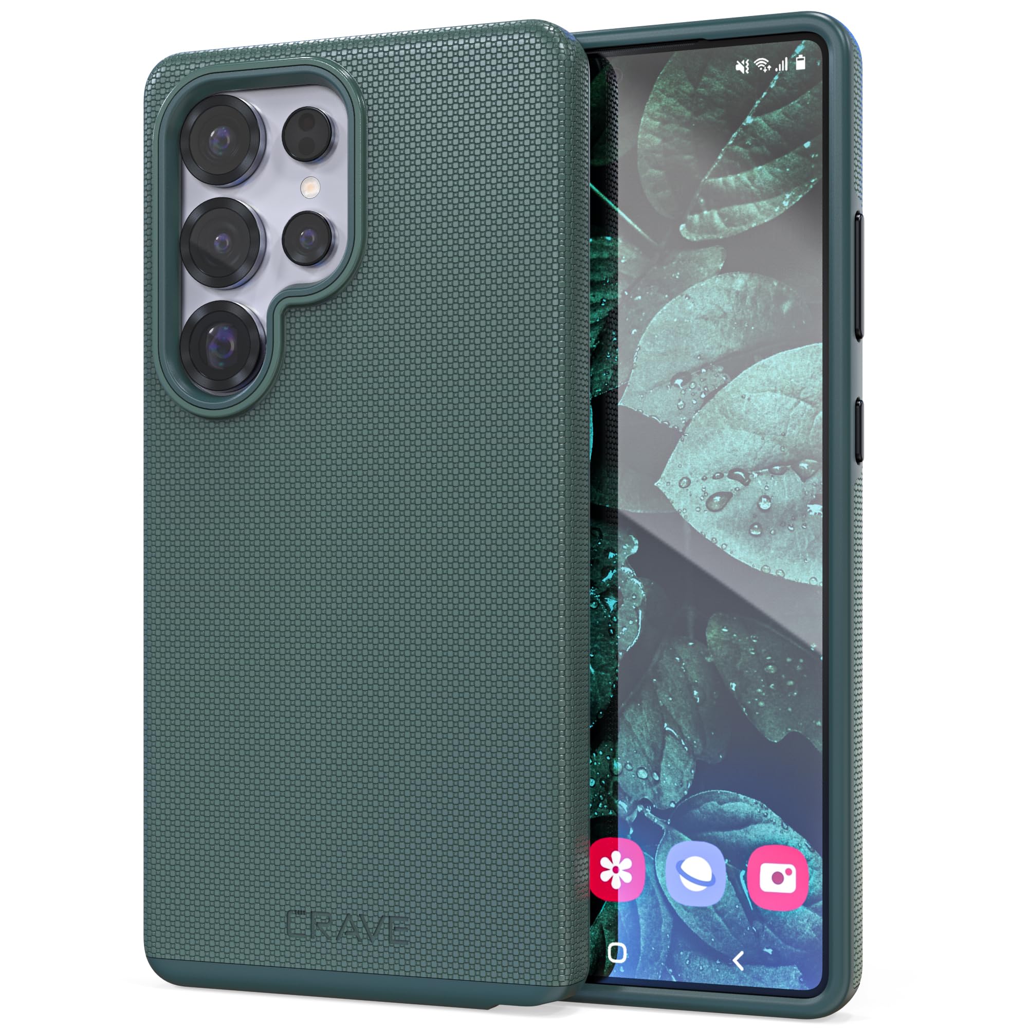 Crave Compatible with Samsung Galaxy S25 Ultra Case, Shockproof Protection Dual Layer Case for Samsung Galaxy S25 Ultra (6.9 inch) - Forest Green