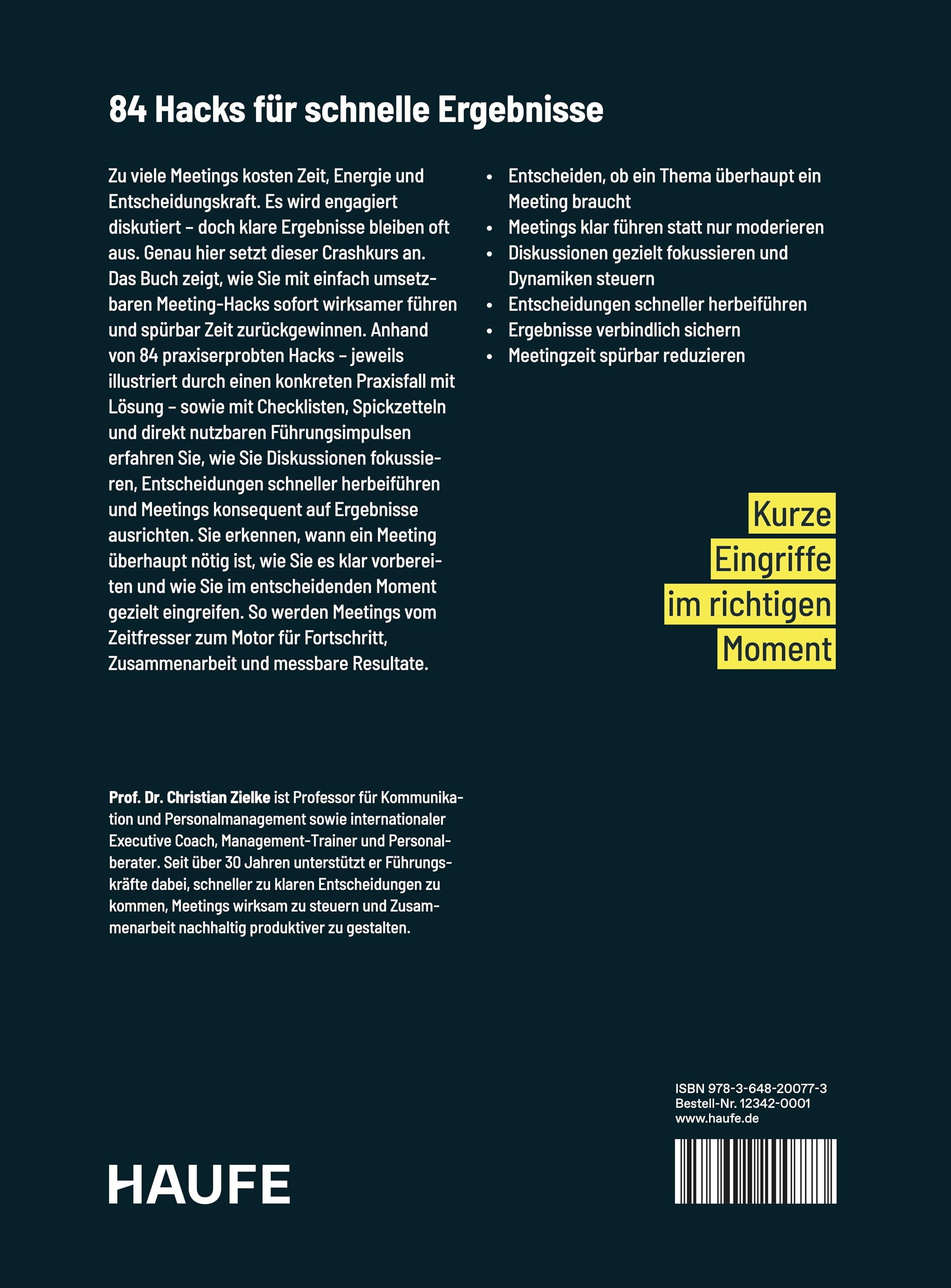 Crashkurs Meeting-Hacks: Wie du Zeit zurückgewinnst und Ergebnisse erzielst (Haufe Fachbuch)