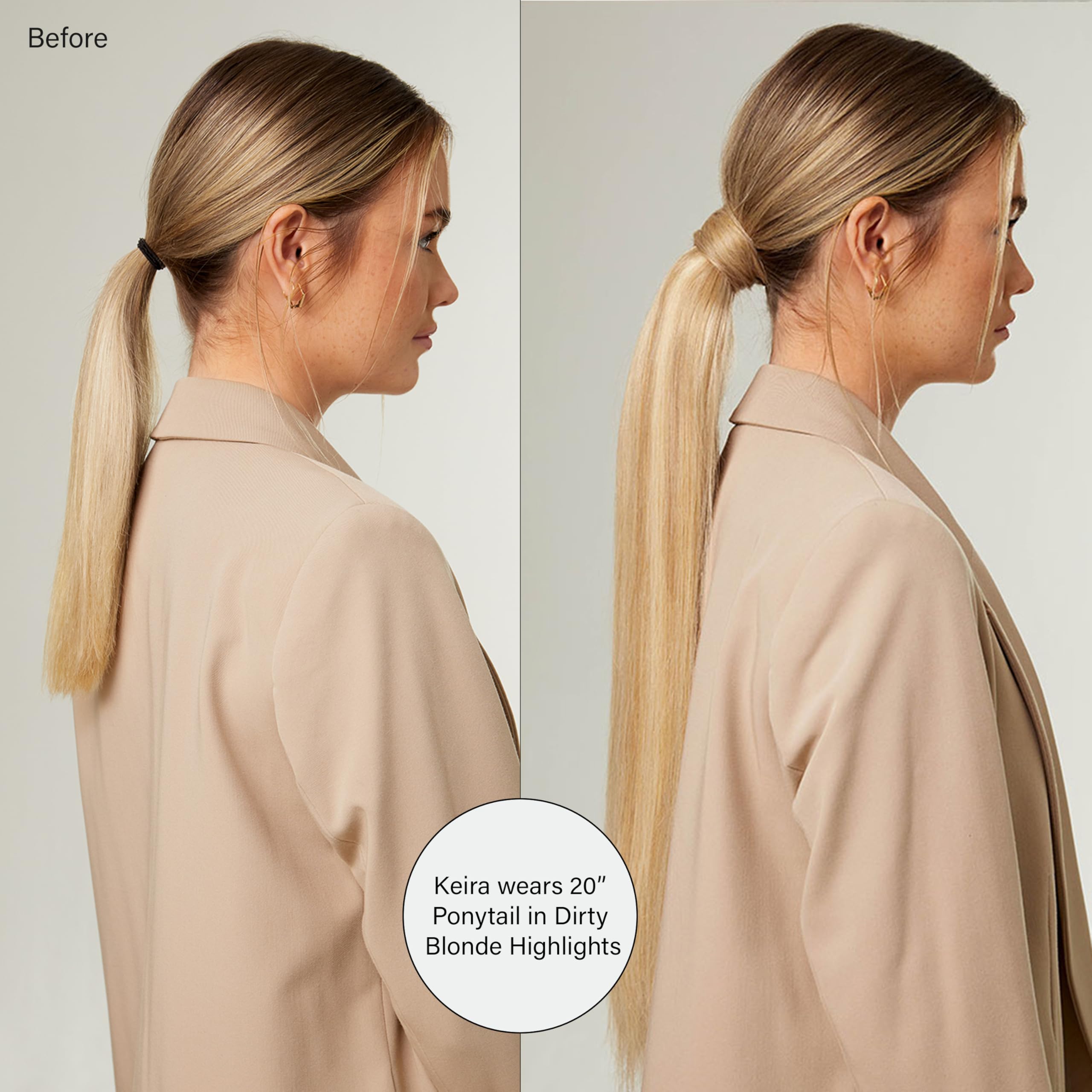 Amazon.com : Luxy Ponytail Clip-In Hair Extensions Dirty  display picture 2