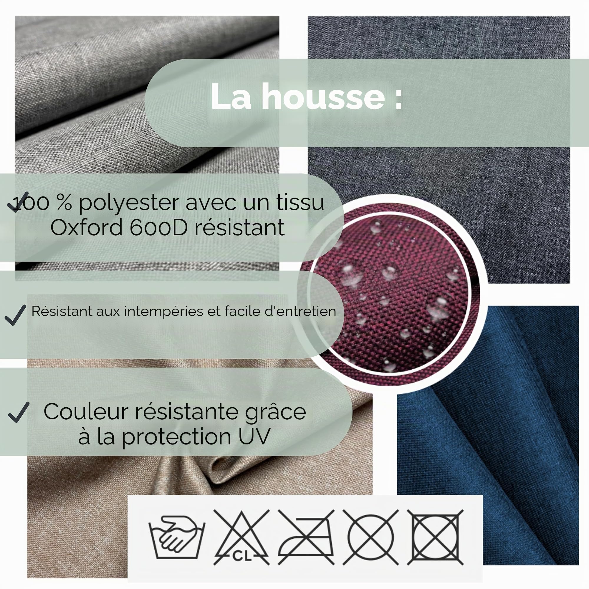 FORTISLINE Matelas Pliant 3 Parties 180 x 65 x 7 cm, Bordeaux déperlant - Matelas d’appoint Pliable pour invité, Voyage et Camping, Housse Lavable