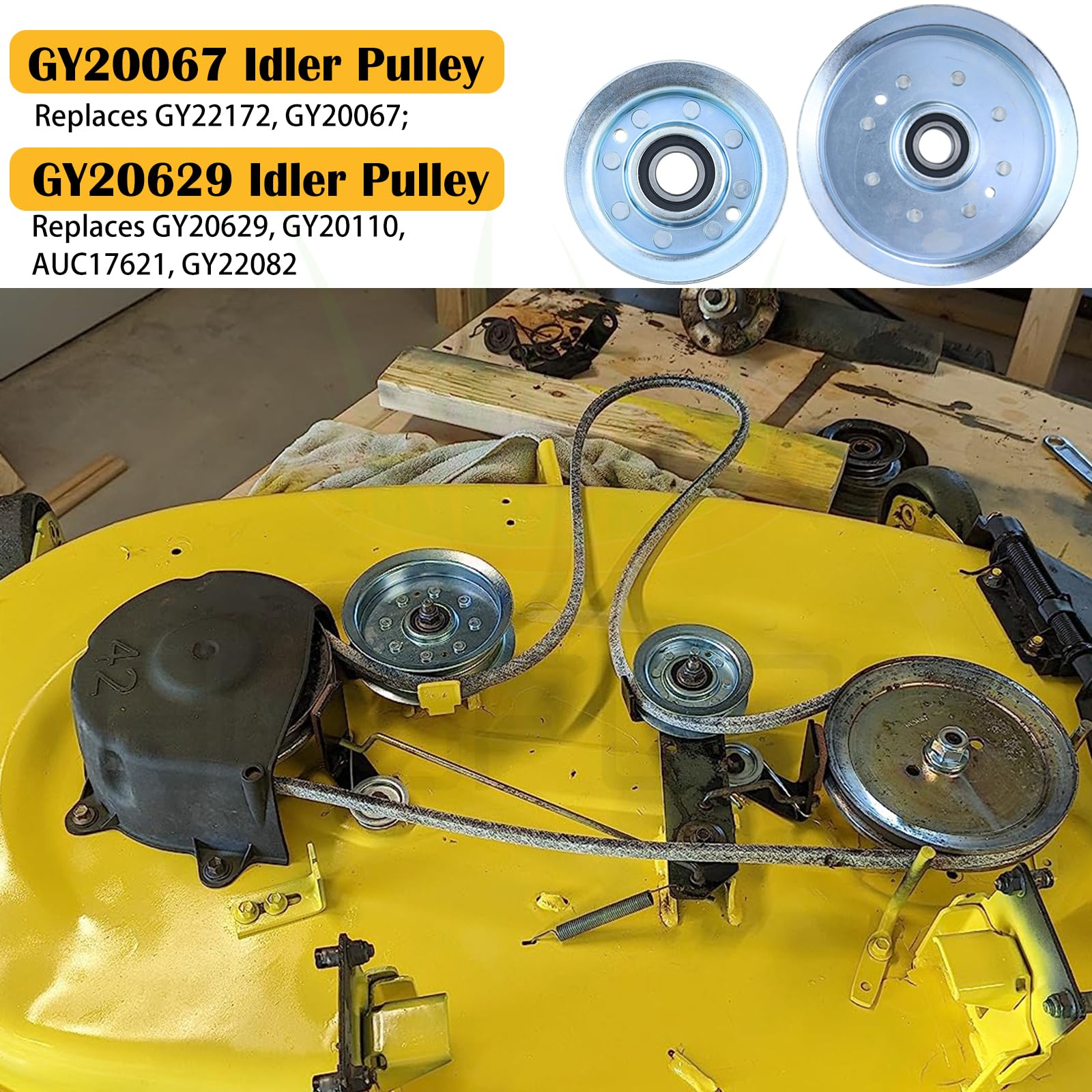 GY22172 Pulley with GY20629 Pulley for D140 Idler Pulley — Amazon image 2