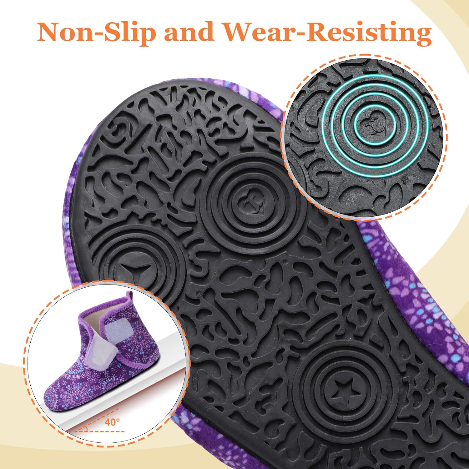 Spesoul Womens Mens Slipper Boots Fuzzy House Slippers Non Slip Slipper Socks Adjustable Bootie Slippers for Indoor and Outdoor - Image 5