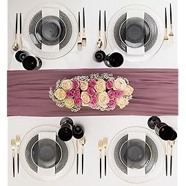 PLASTICPRO 64 Piece Combo Plate Set includes 32-7\'\' inch Plates & 32-10\'\' inch Plates Black transparent Hammered Plastic Party Plate Premium heavyweight Elegant, Disposable, Tableware, Dishes,