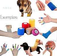 Vista 14 de Vendajes Vet Wrap para caballos, cinta médica vendaje autoadherente, vendaje autoadhesivo, cinta veterinaria de 2 pulgadas x 3 unidades de cinta