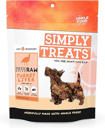 Miniatura 4 de The Simple Food Project - Golosinas crudas liofilizadas para perros, sin granos, totalmente naturales, con solo 1 ingrediente corazones de pollo